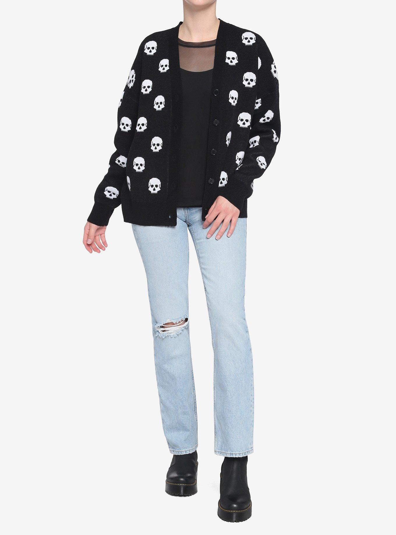 Skull cardigan hot sale hot topic