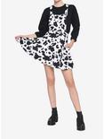 Cow Print Skirtall, COW-BLACK WHITE, alternate