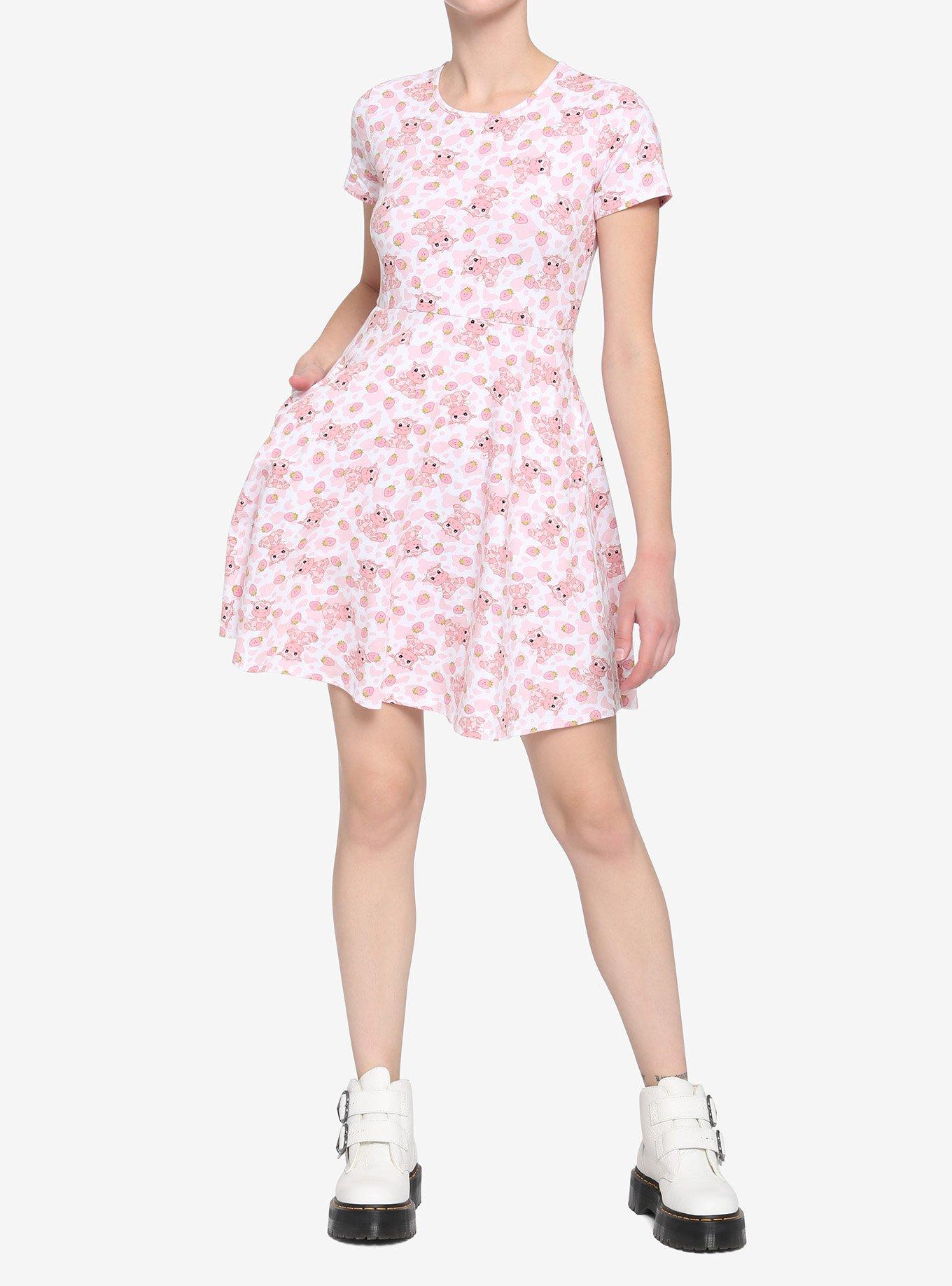 Strawberry Milk Cow Sweetheart Dress, MULTI, alternate