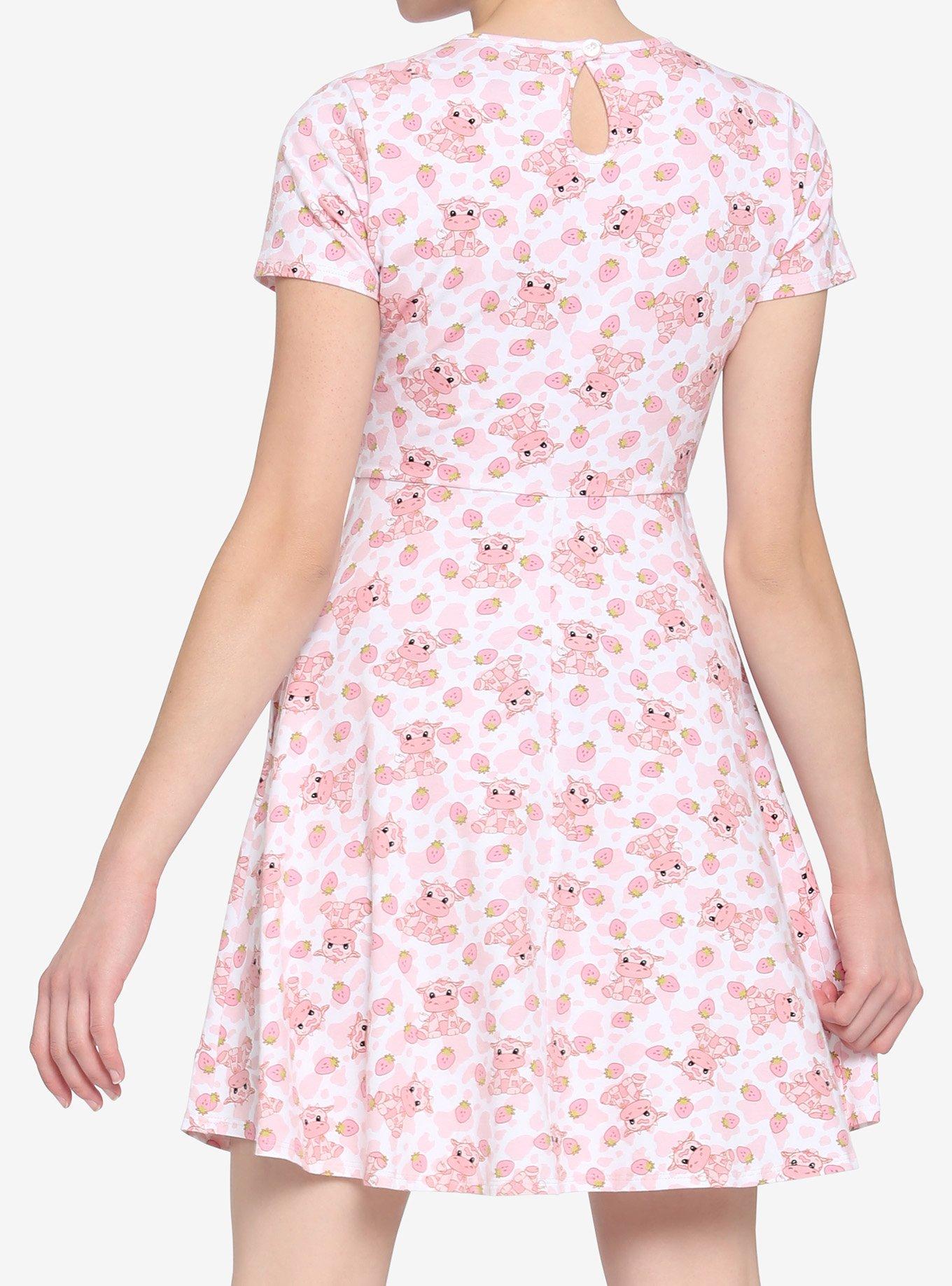 Strawberry Milk Cow Sweetheart Dress, MULTI, alternate