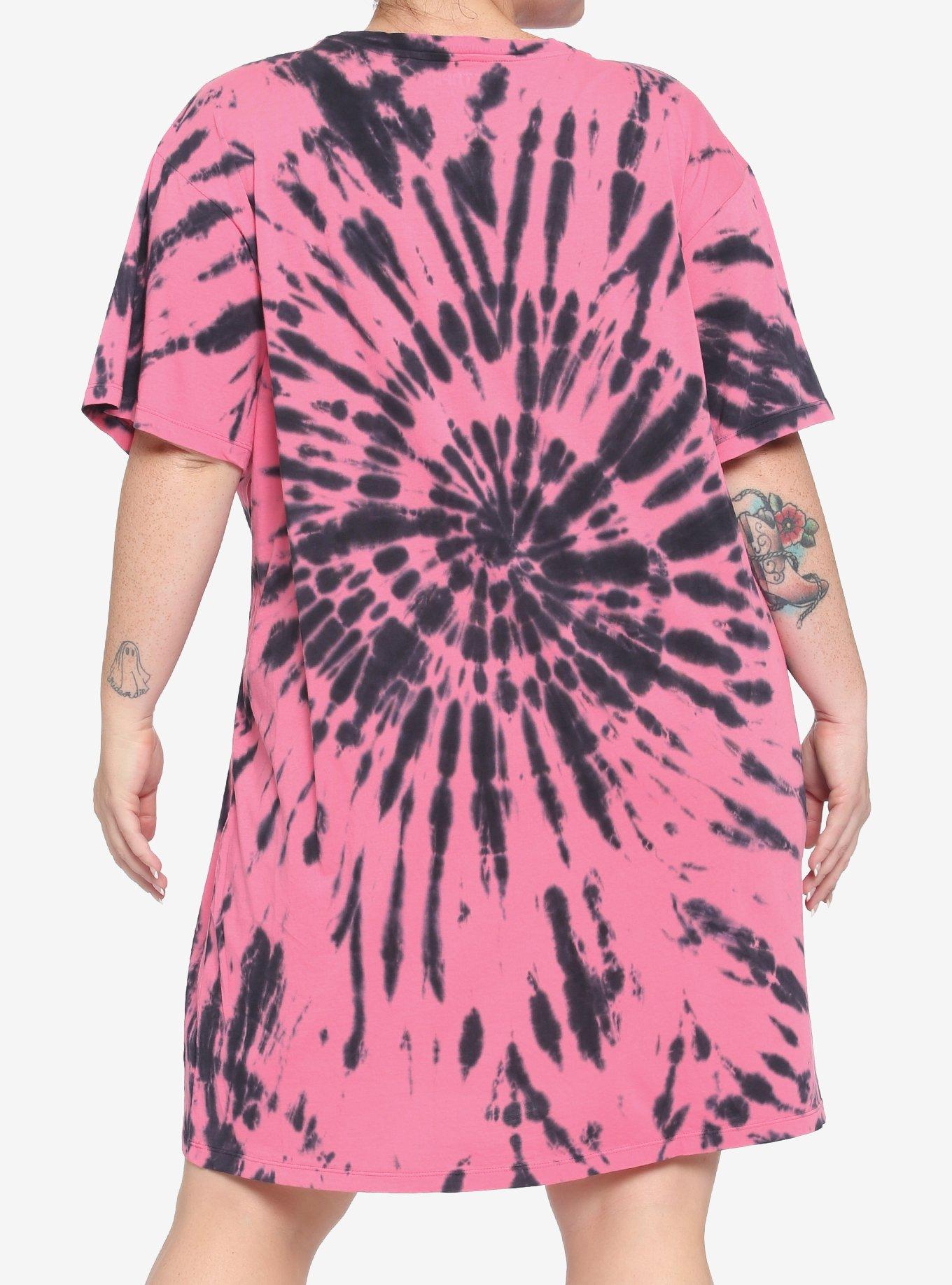 Kuromi Devilish Tie-Dye T-Shirt Dress Plus Size, MULTI, alternate