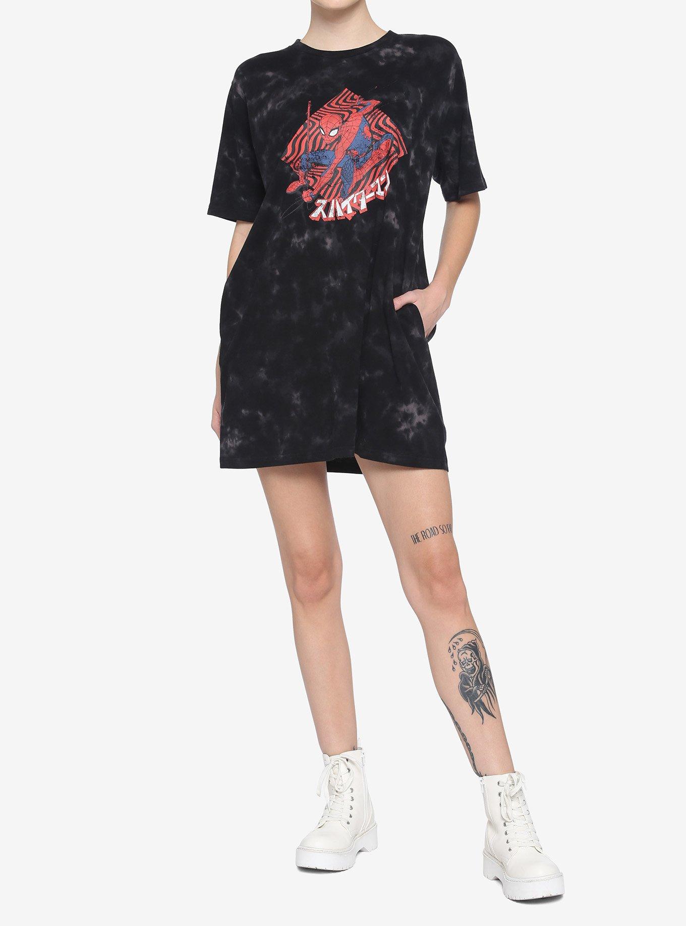 Her Universe Marvel Spider-Man Tie-Dye T-Shirt Dress, MULTI, alternate