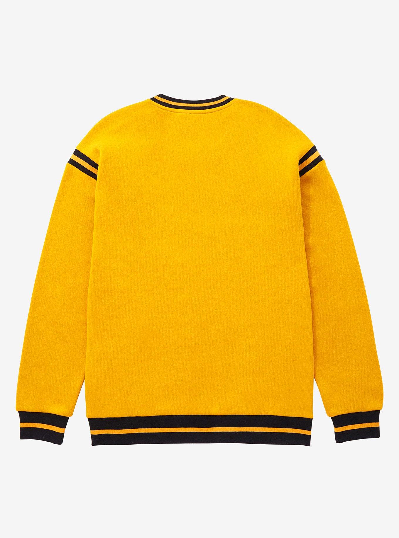 Harry Potter Hufflepuff Retro Varsity Crewneck - BoxLunch Exclusive, GOLDEN YELLOW, alternate