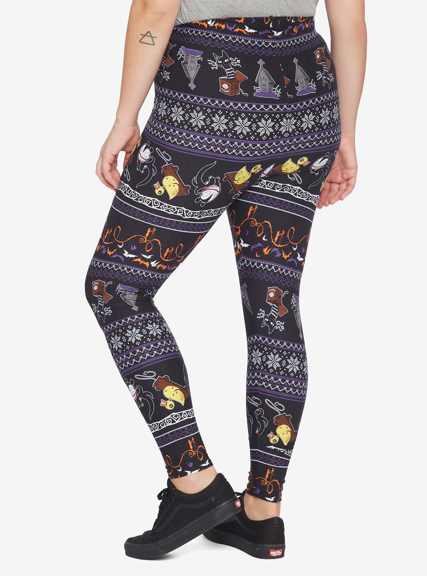 The Nightmare Before Christmas Toys Fair Isle Leggings Plus Size, MULTI, alternate