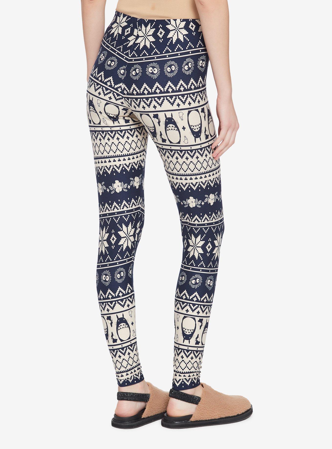 Studio Ghibli My Neighbor Totoro Navy Fair Isle Leggings, MULTI, alternate