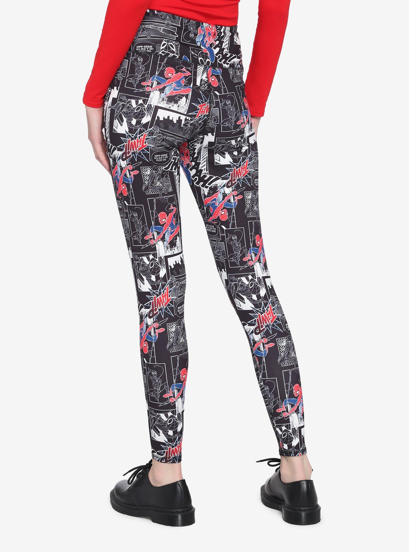 Her Universe Marvel Spider-Man Comic Leggings, MULTI, alternate