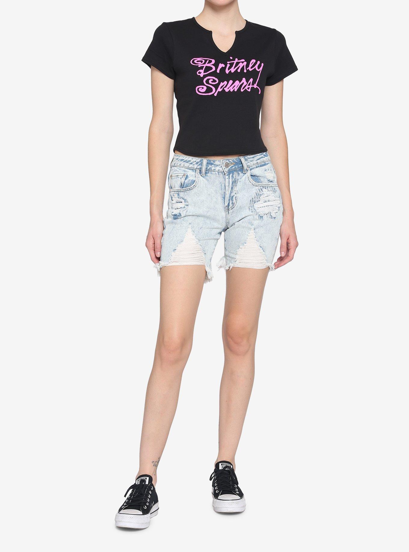 Britney Spears Signature Girls Babydoll T-Shirt, BLACK, alternate