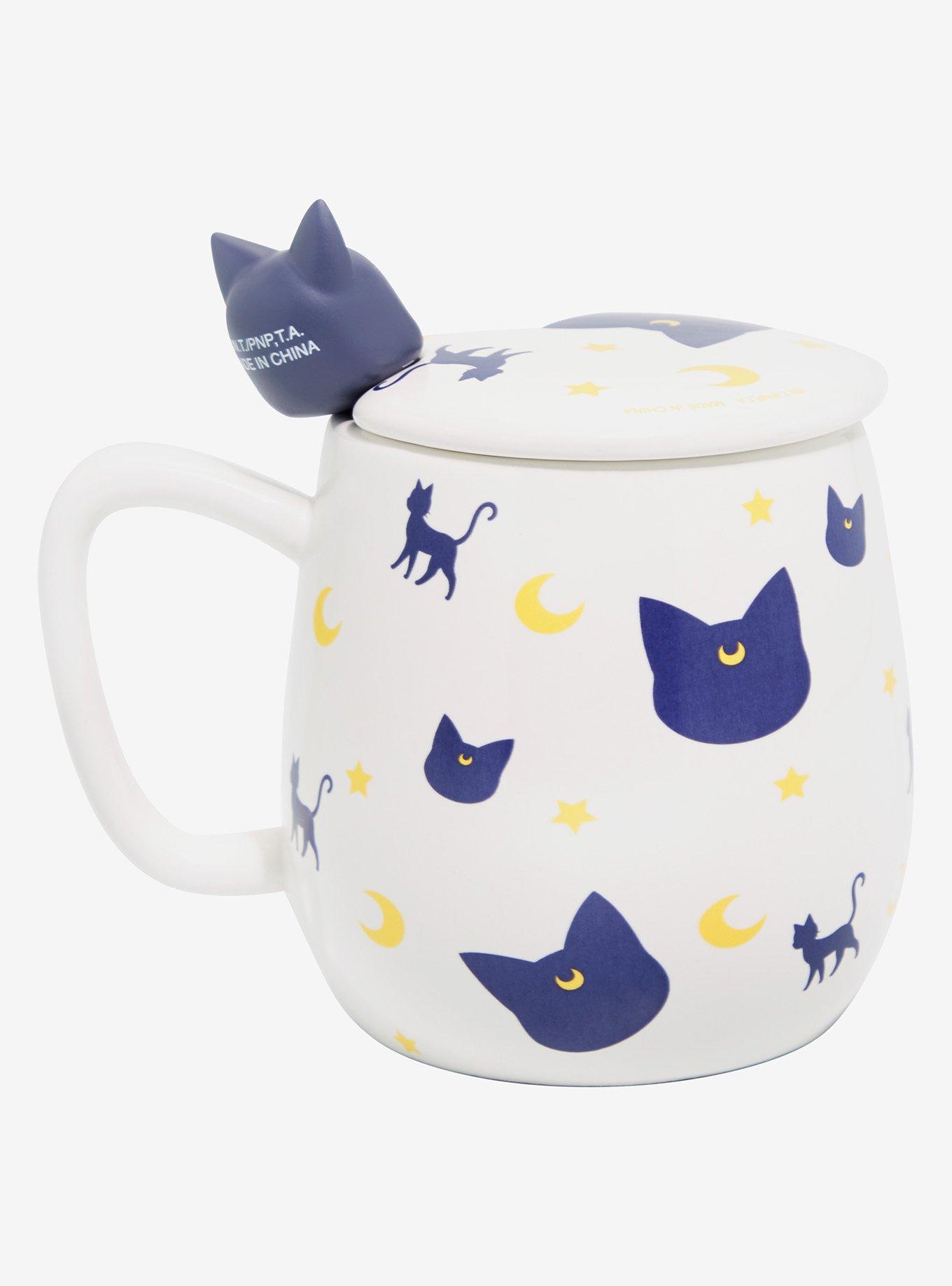 Sailor Moon Luna Mug and Figural Spoon Set, , alternate