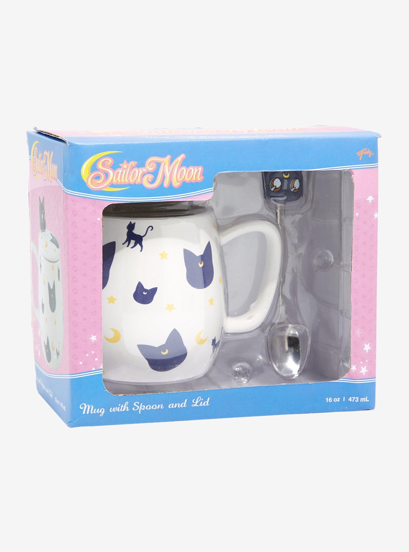 Sailor Moon Luna Mug and Figural Spoon Set, , alternate