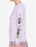 Studio Ghibli Kiki's Delivery Service Lavender Floral Girls Long-Sleeve T-Shirt, MULTI, alternate