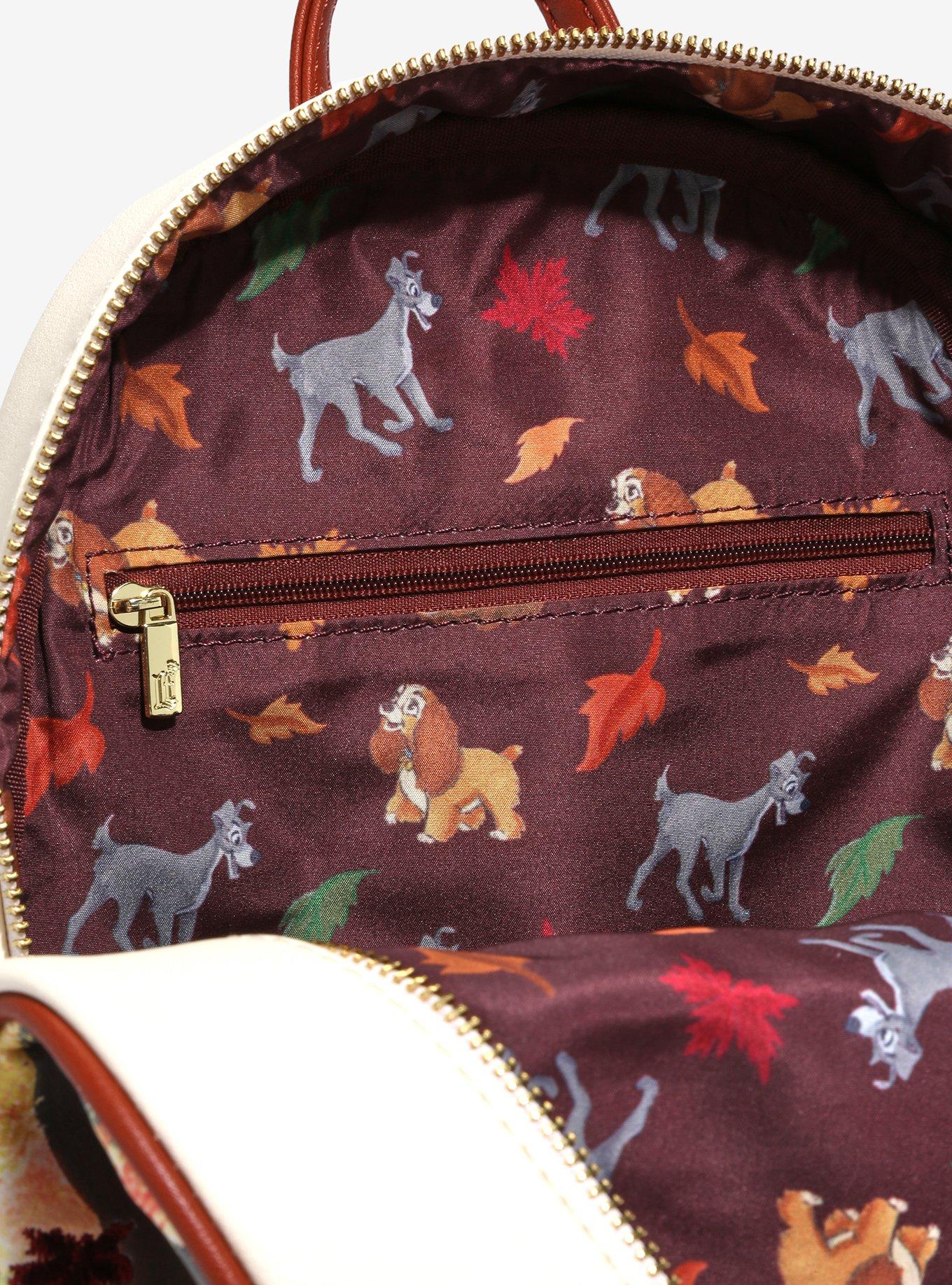 Loungefly Disney Lady and the Tramp Watercolor Scene Mini Backpack - BoxLunch Exclusive, , alternate