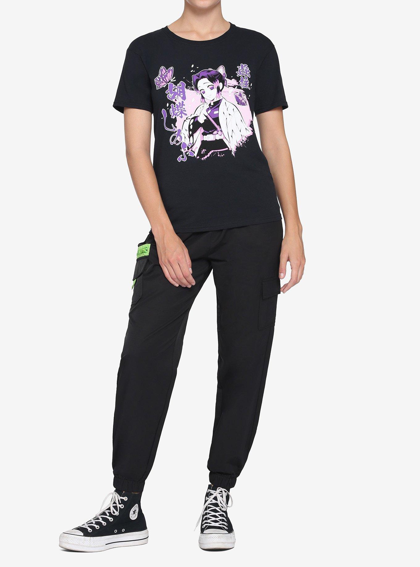 Demon Slayer: Kimetsu No Yaiba Shinobu Boyfriend Fit Girls T-Shirt, MULTI, alternate