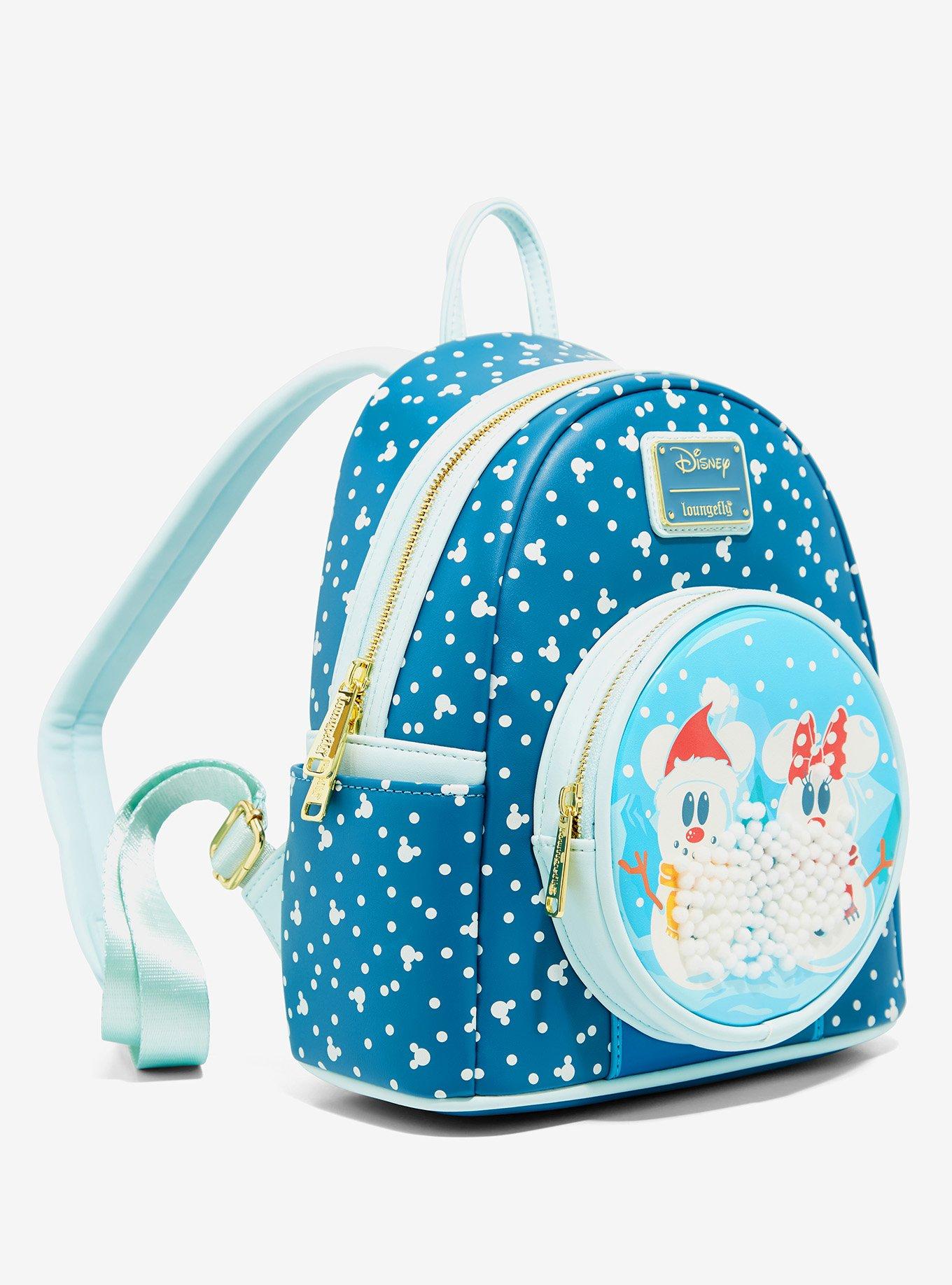 Loungefly Disney Mickey & Minnie Mouse Snow Globe Mini Backpack, , alternate