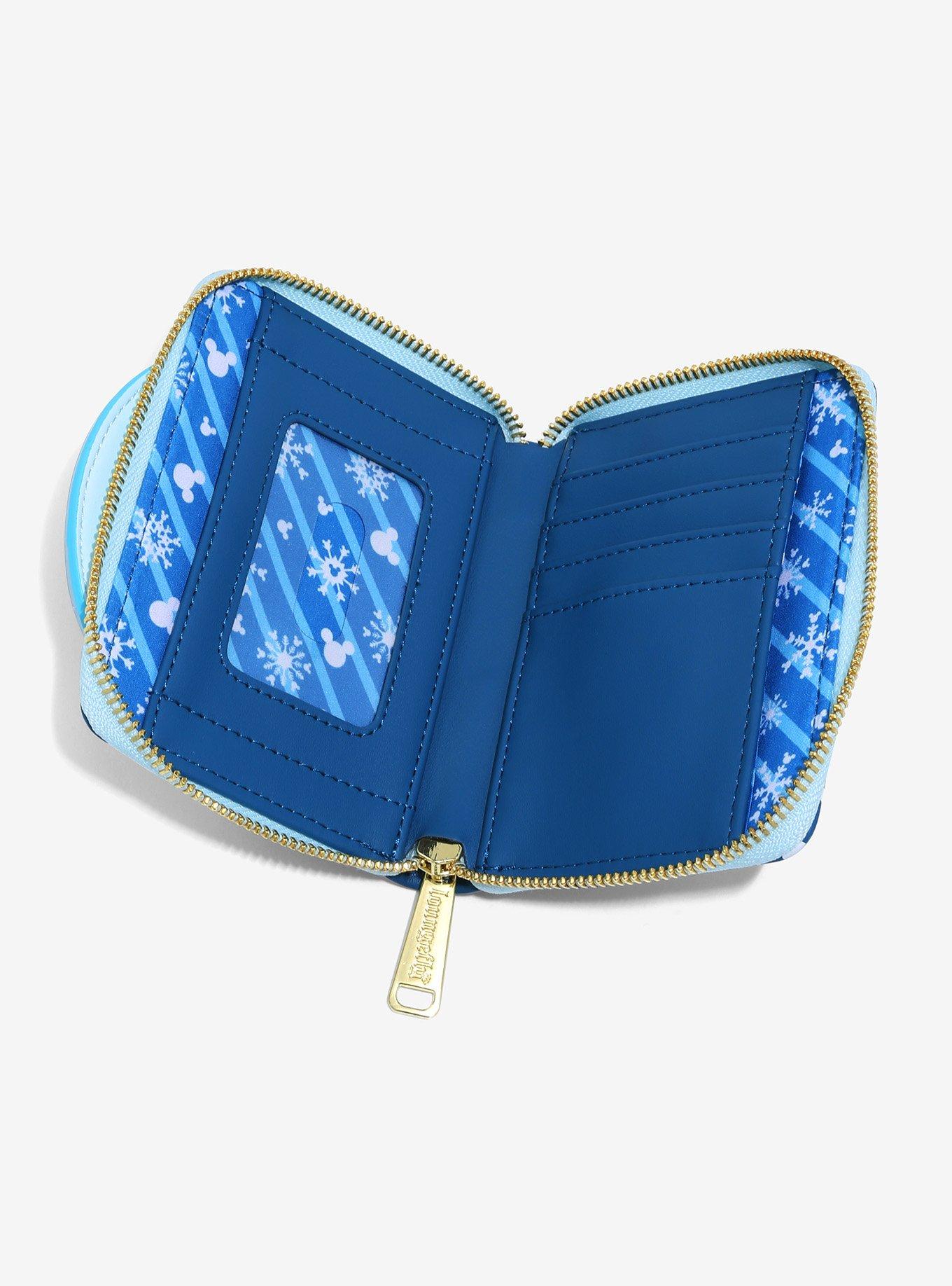 Loungefly Disney Mickey & Minnie Mouse Snowman Snow Globe Small Wallet, , alternate