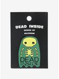 Dead Inside Skeleton Ghost Enamel Pin By Billydraw, , alternate