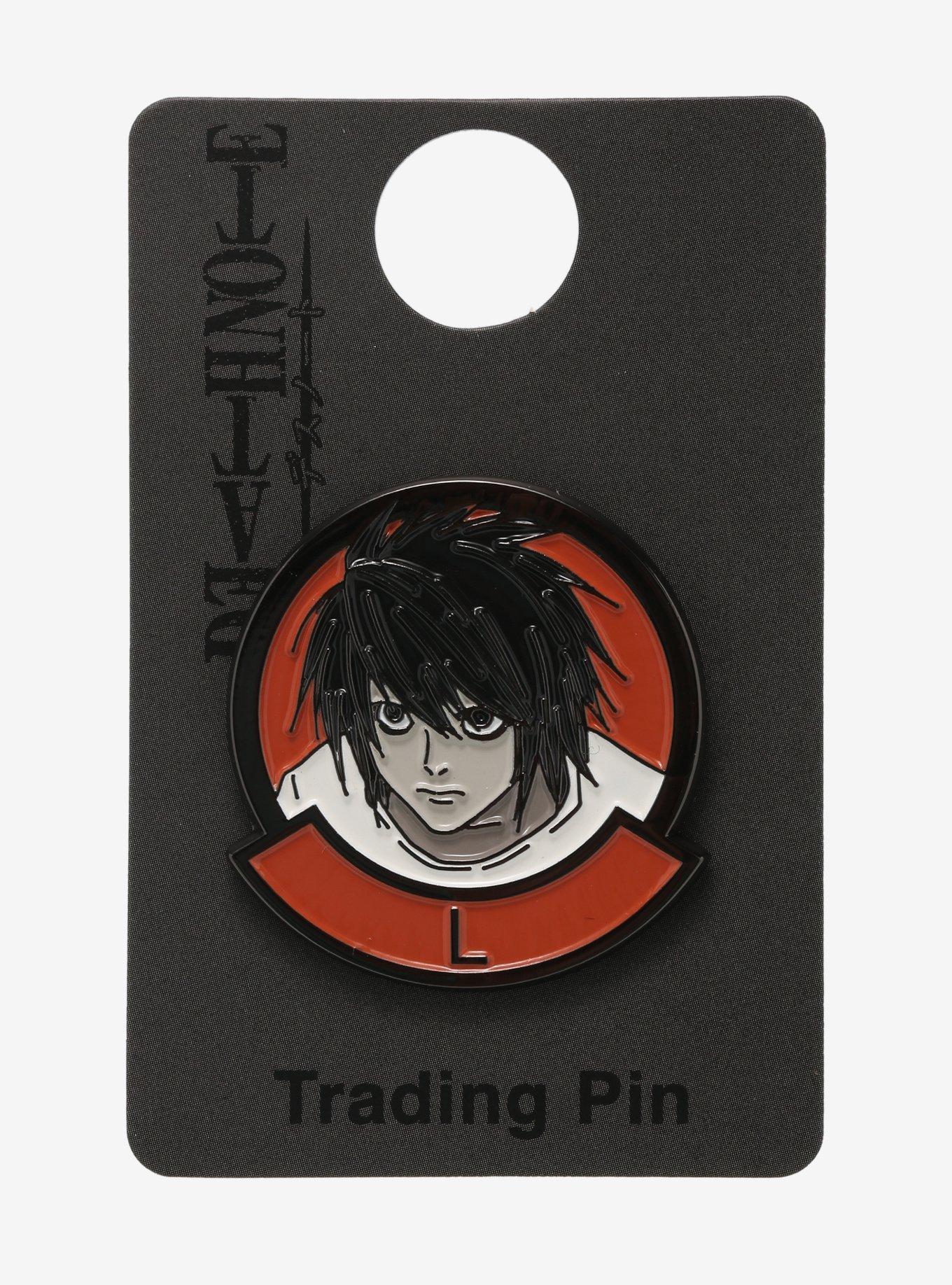 Death Note L Profile Enamel Pin, , alternate