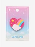 Rainbow Heart Acrylic Lapel Pin, , alternate