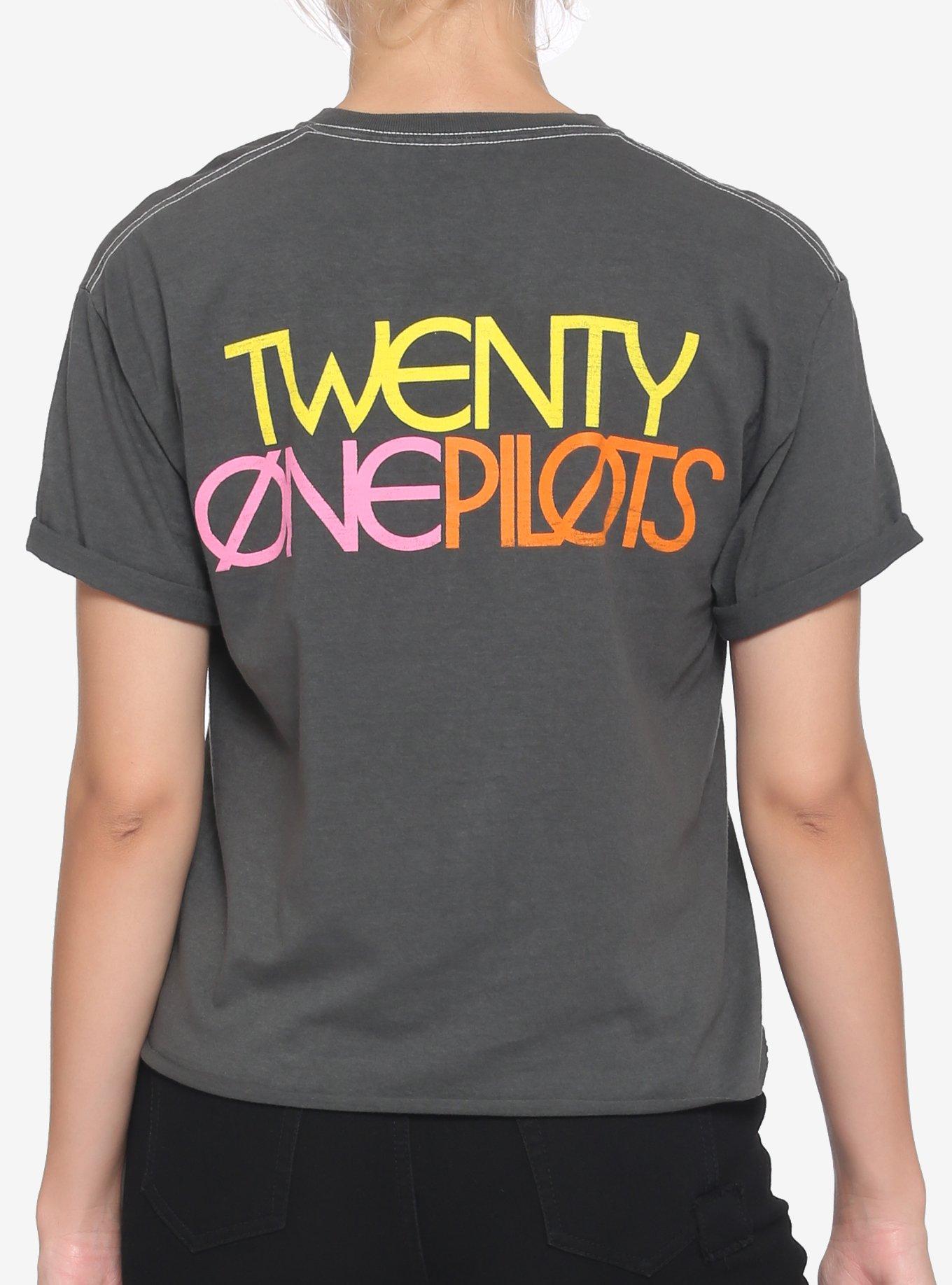 Twenty One Pilots Saturday Girls Crop T-Shirt, GREY, alternate