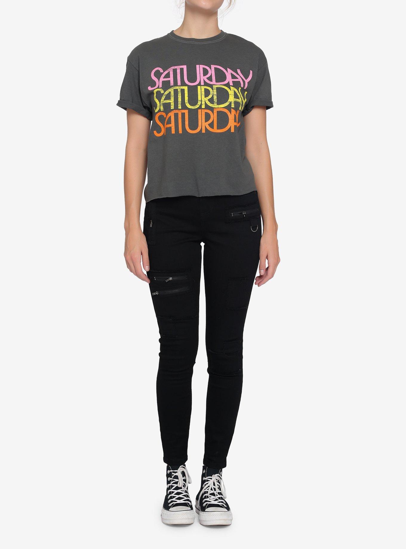 Twenty One Pilots Saturday Girls Crop T-Shirt, GREY, alternate