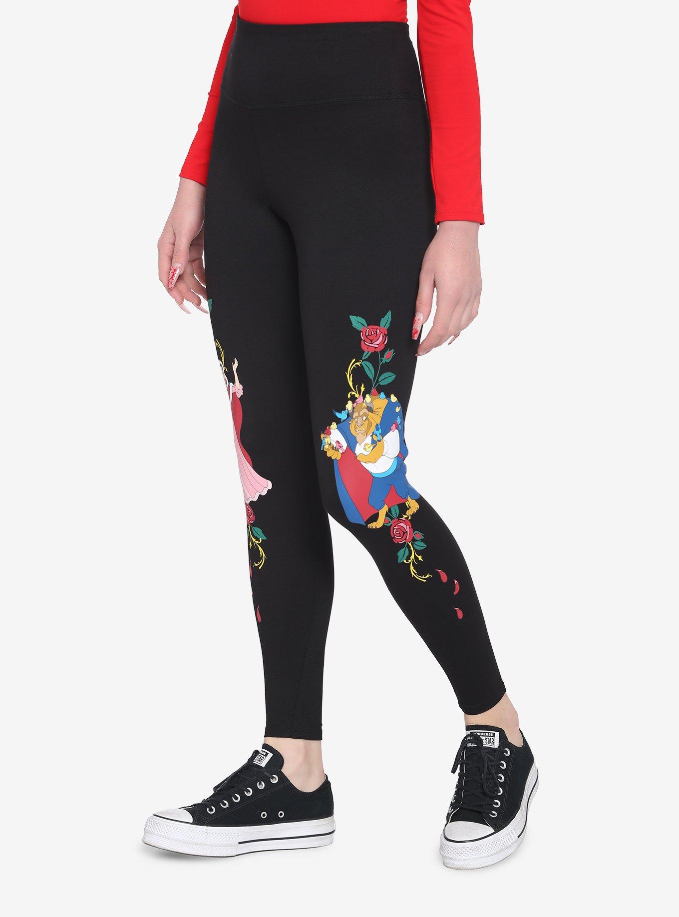 Disney Beauty & The Beast Rose Leggings, MULTI, alternate