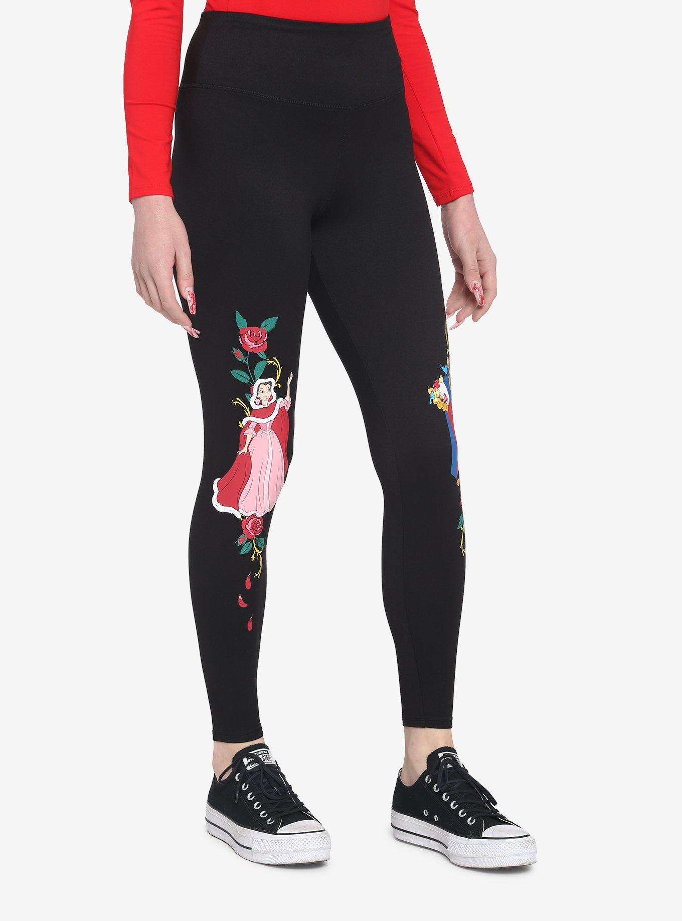 Disney Beauty & The Beast Rose Leggings, MULTI, alternate