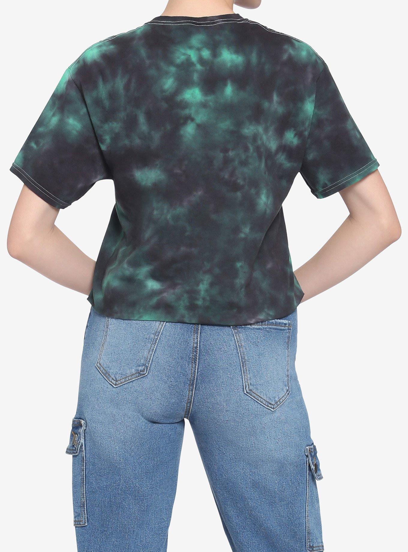 Beetlejuice Tombstone Tie-Dye Crop Girls T-Shirt, MULTI, alternate