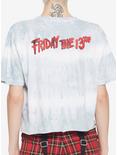 Friday The 13th Camp Crystal Lake Activities Tie-Dye Girls Crop T-Shirt, MULTI, alternate