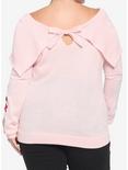 Disney Beauty & The Beast Foldover Girls Sweater Plus Size, MULTI, alternate