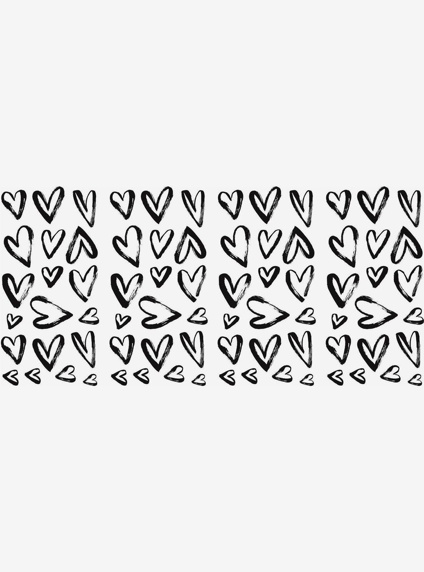 Sketchy Hearts Peel And Stick Wall Decals, , alternate
