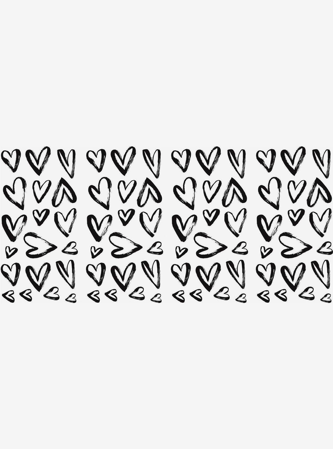 Sketchy Hearts Peel And Stick Wall Decals, , hi-res