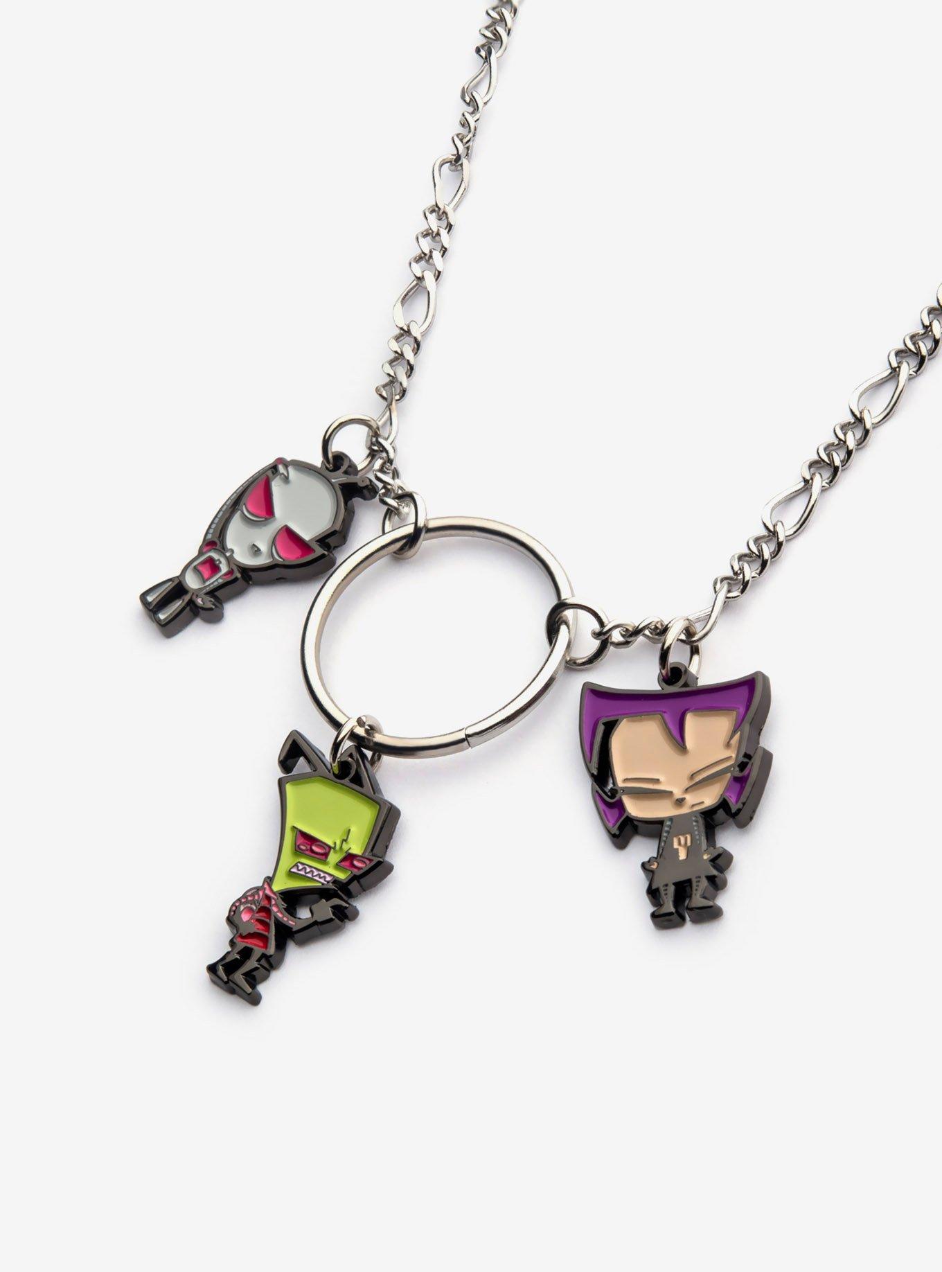 Invader Zim GIR Zim & Gaz O-Ring Chain Necklace, , alternate