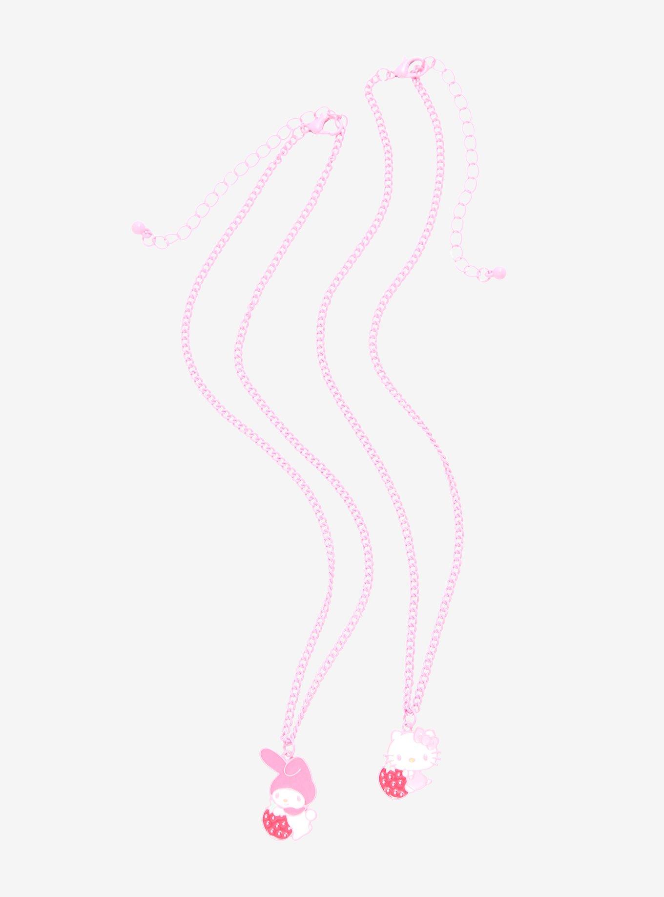 Hello Kitty & My Melody Strawberry Best Friend Necklace Set, , alternate