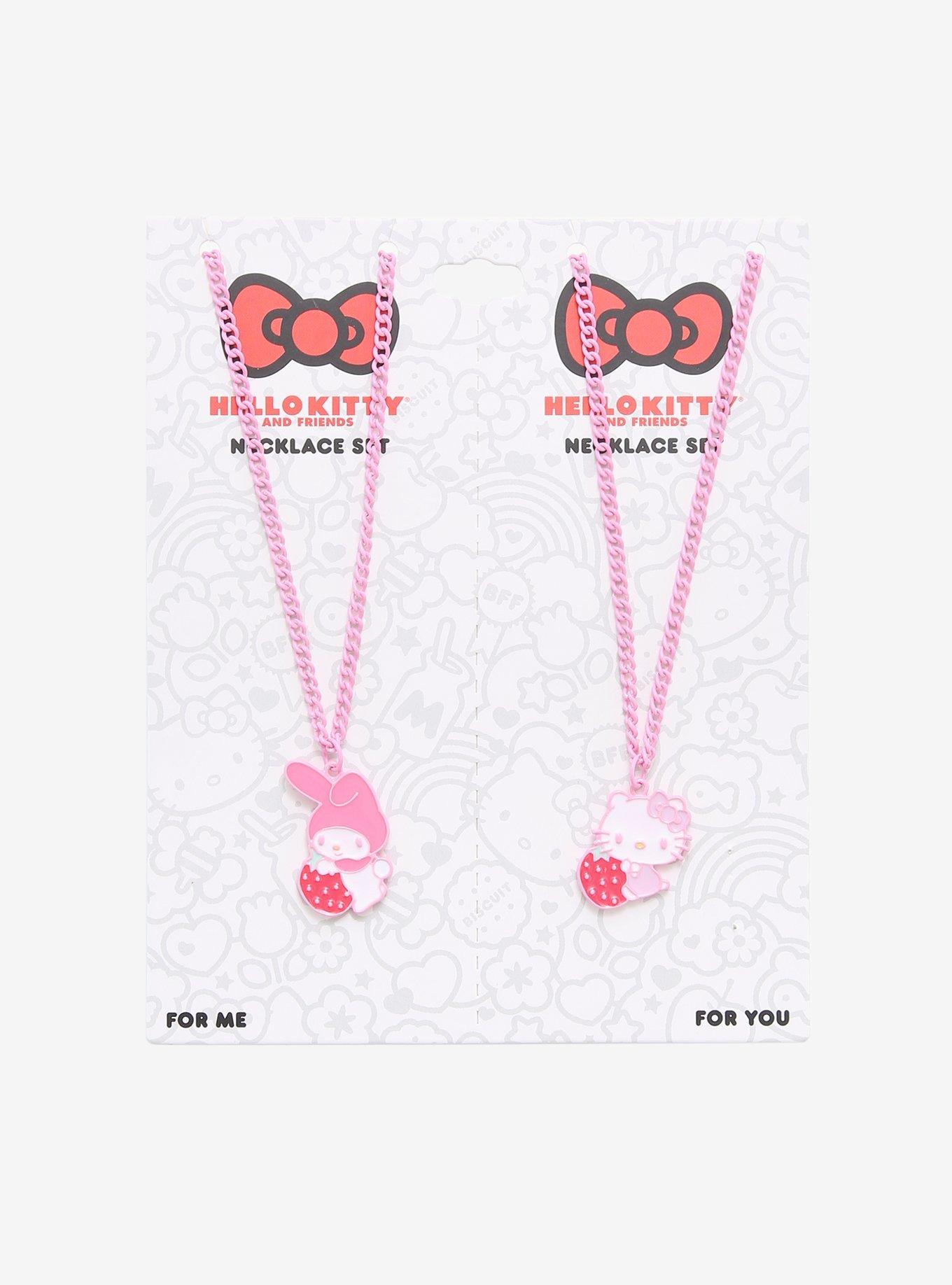 Hello Kitty & My Melody Strawberry Best Friend Necklace Set, , alternate