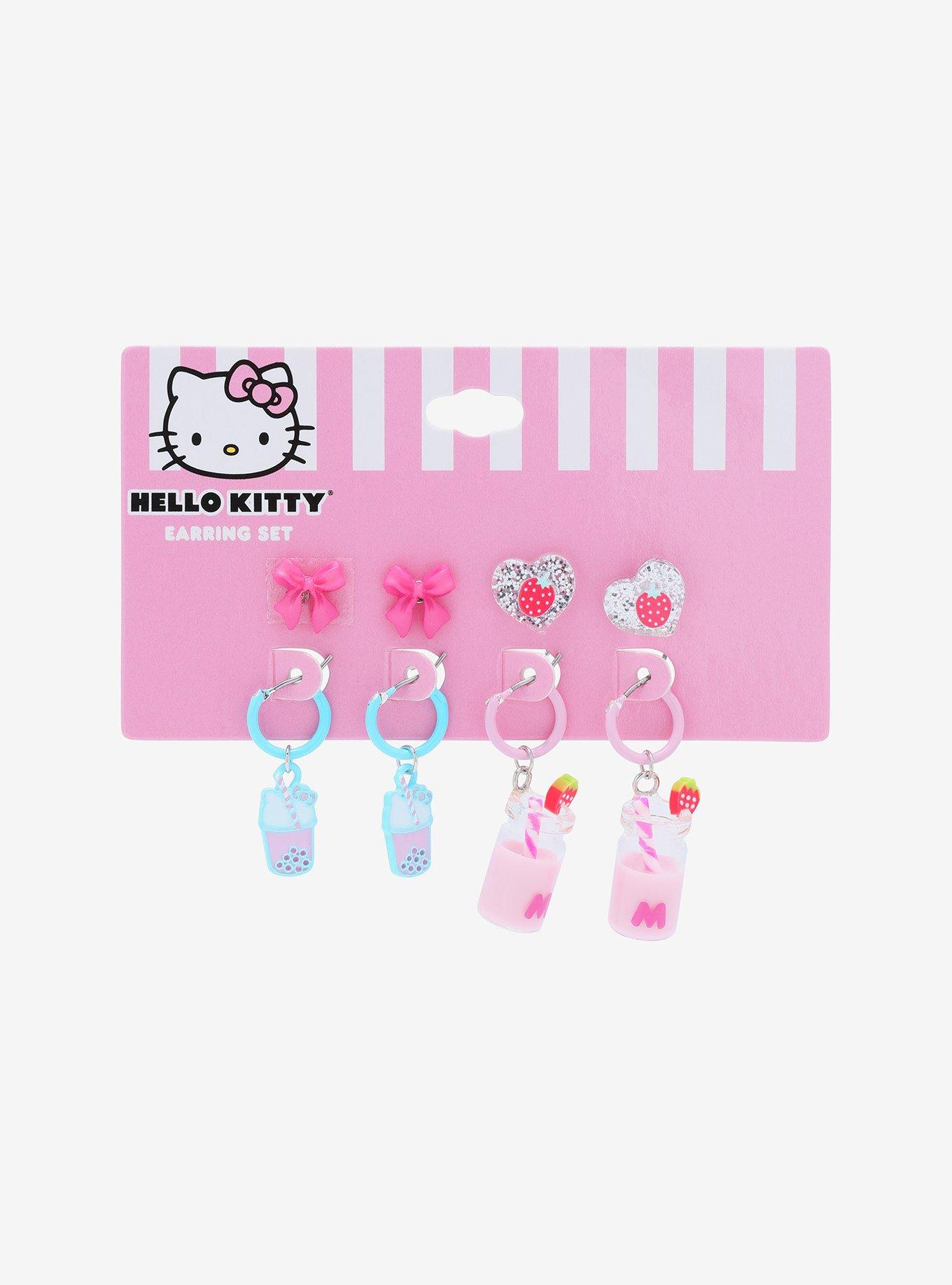 Hello Kitty Strawberries Earring Set, , alternate