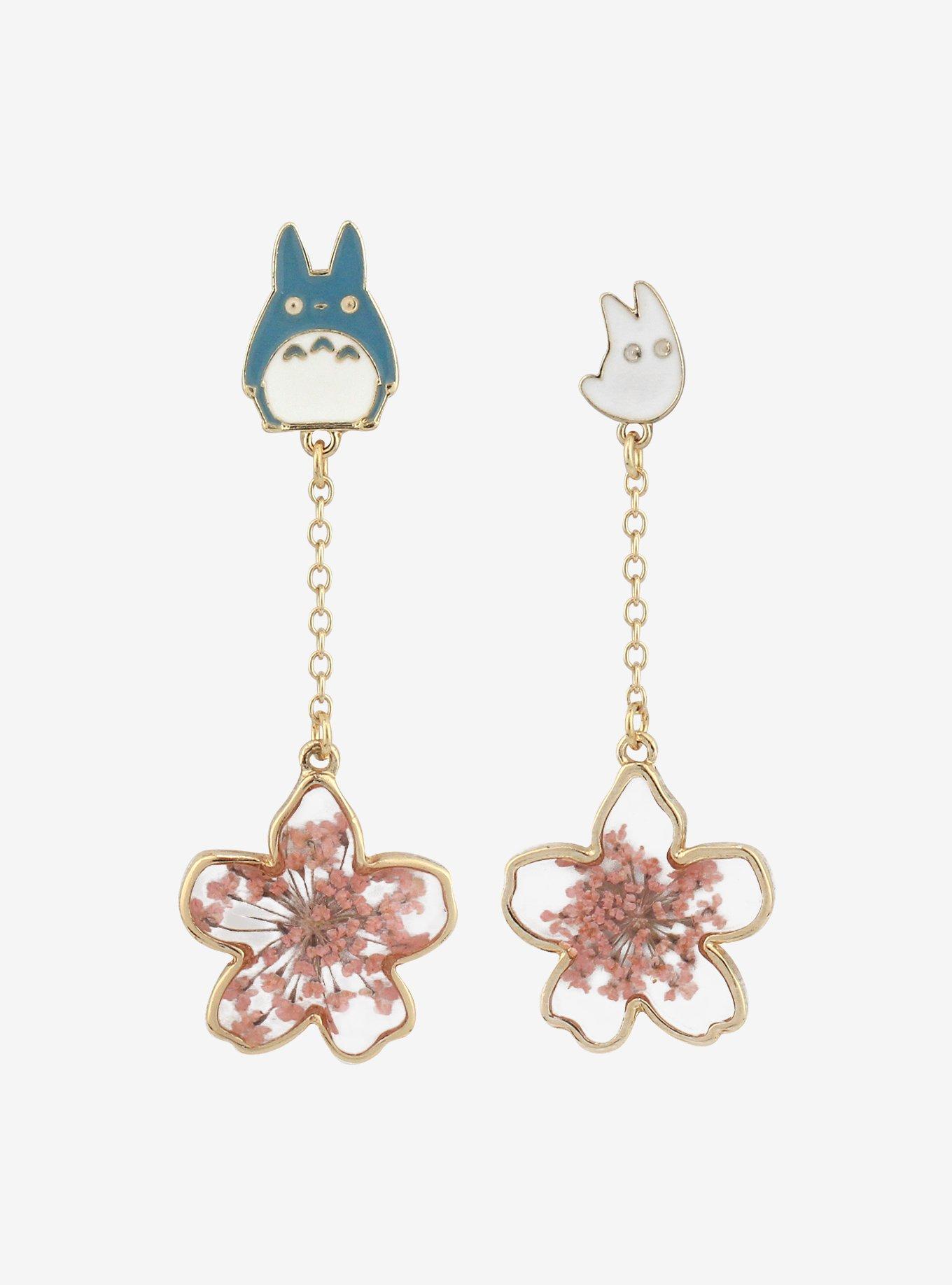 Studio Ghibli Dried Sakura Earrings, , alternate - view 2