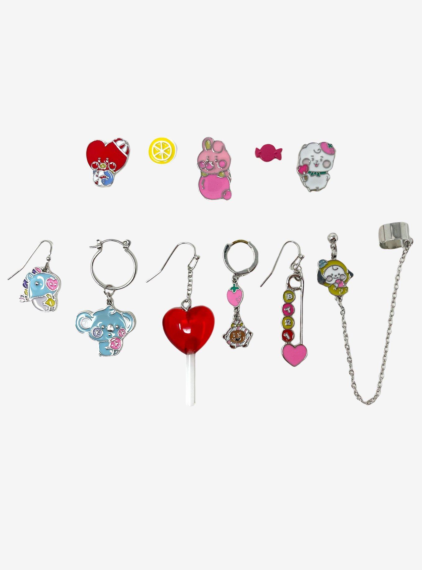 BT21 Candy Characters Mismatch Earring Set, , alternate