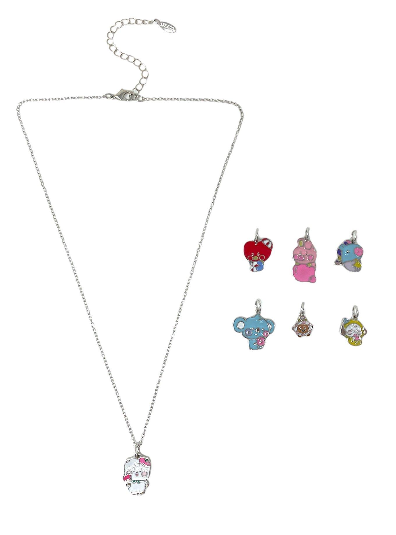 BT21 Candy Characters Interchangeable Charm Necklace Set, , alternate
