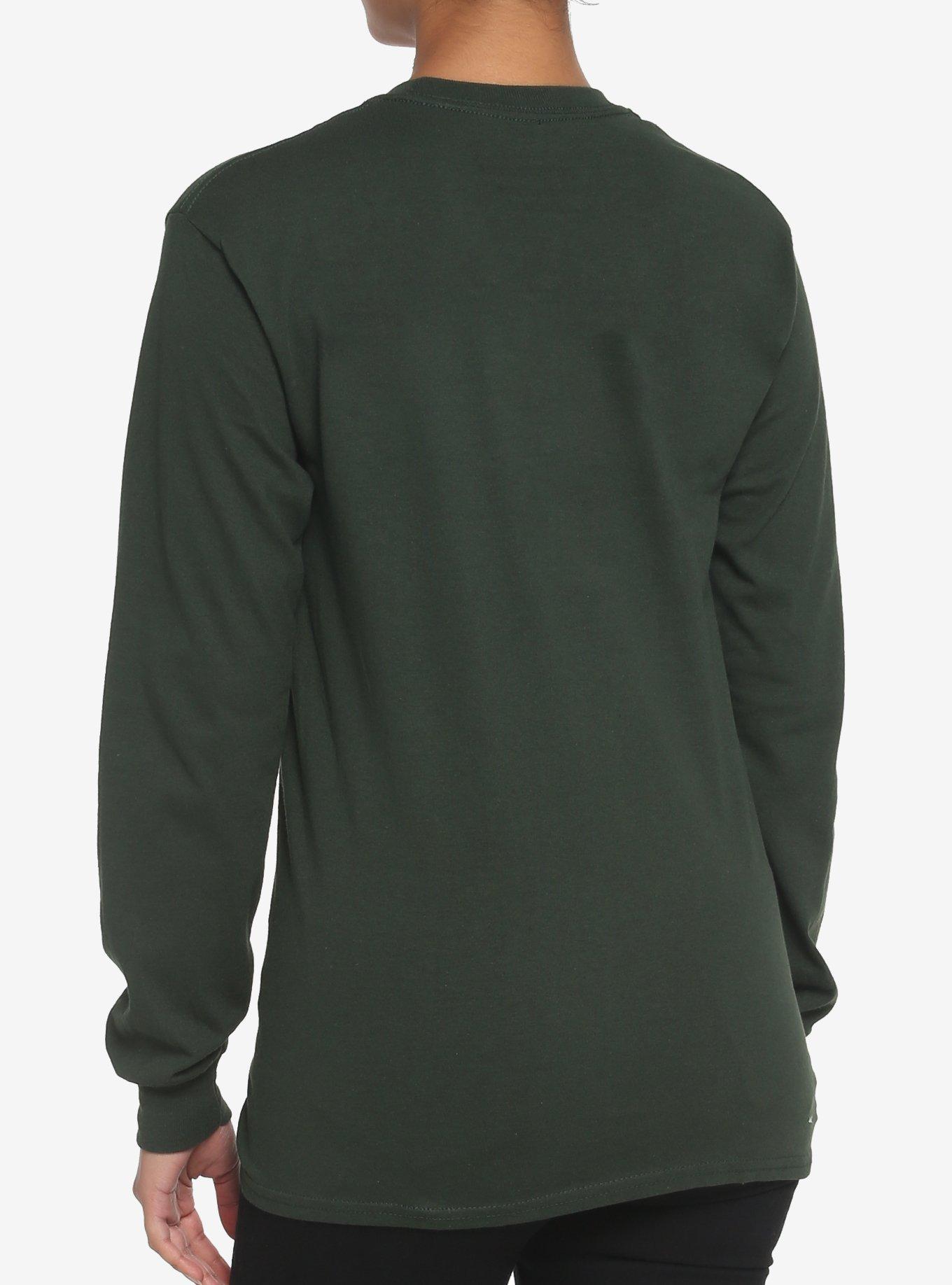 Bring Me The Horizon Butterfly Skull Girls Long-Sleeve T-Shirt, FOREST GREEN, alternate