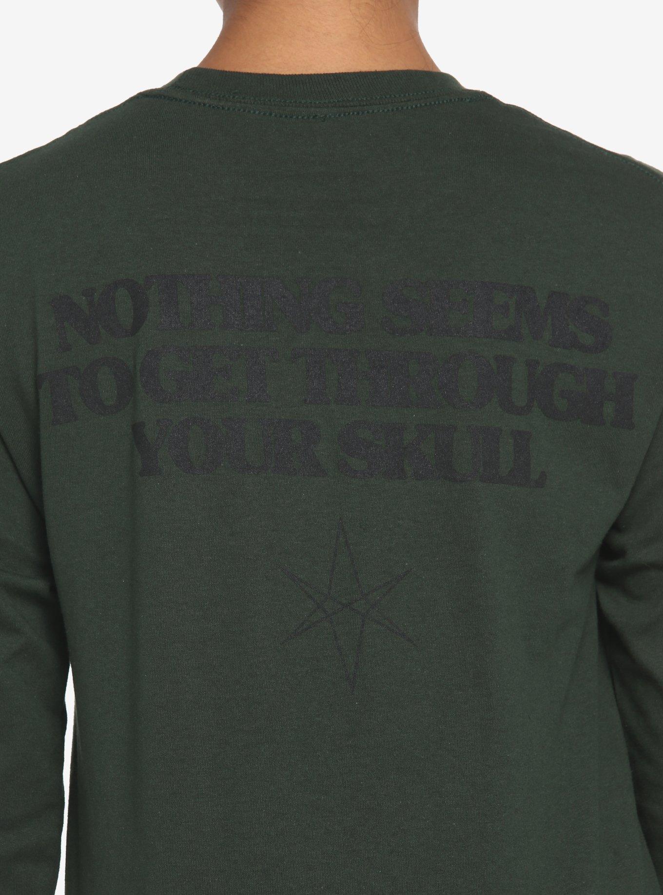 Bring Me The Horizon Butterfly Skull Girls Long-Sleeve T-Shirt, FOREST GREEN, alternate