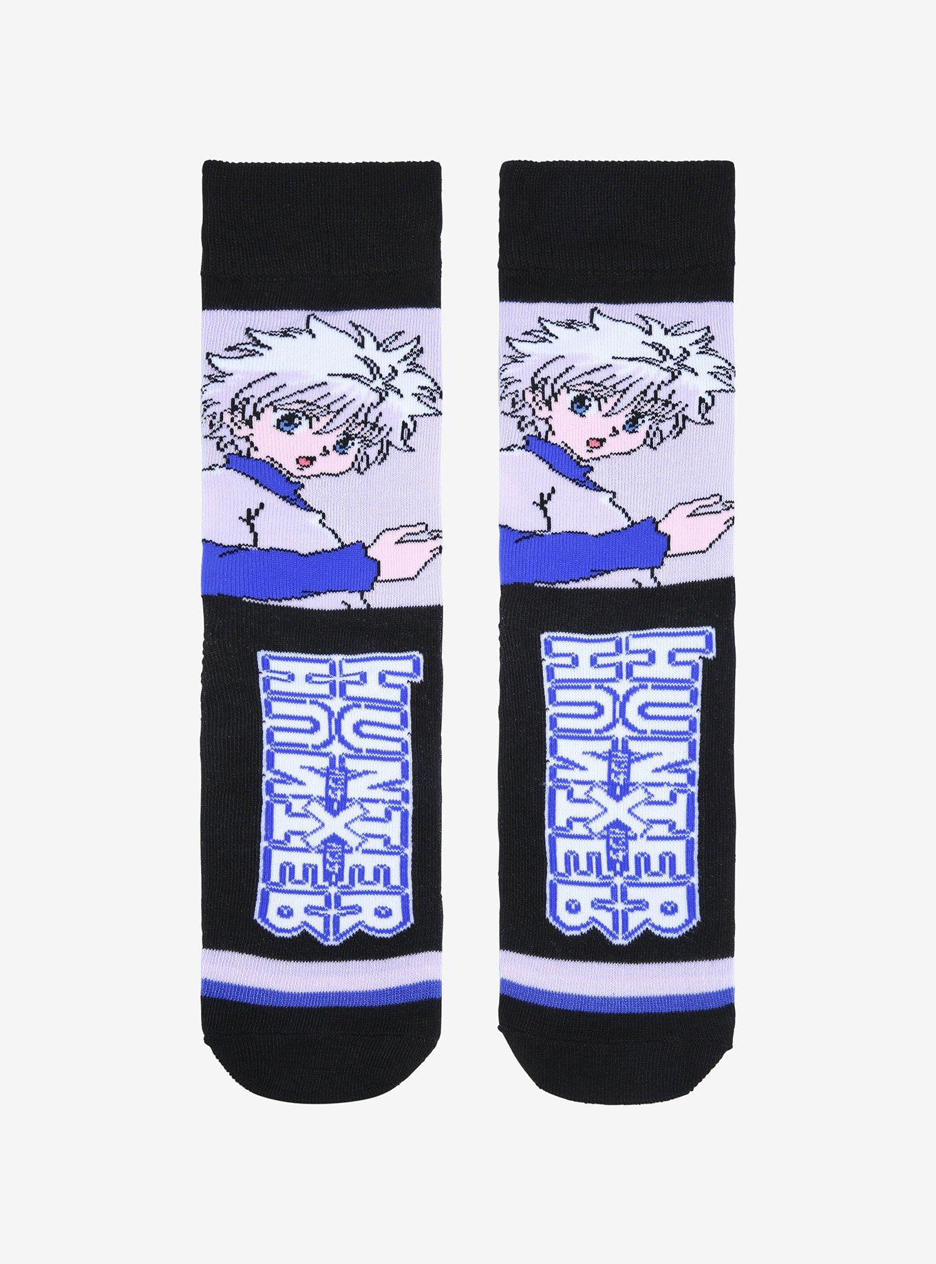 Hunter x Hunter Killua Character Panel Crew Socks, , alternate