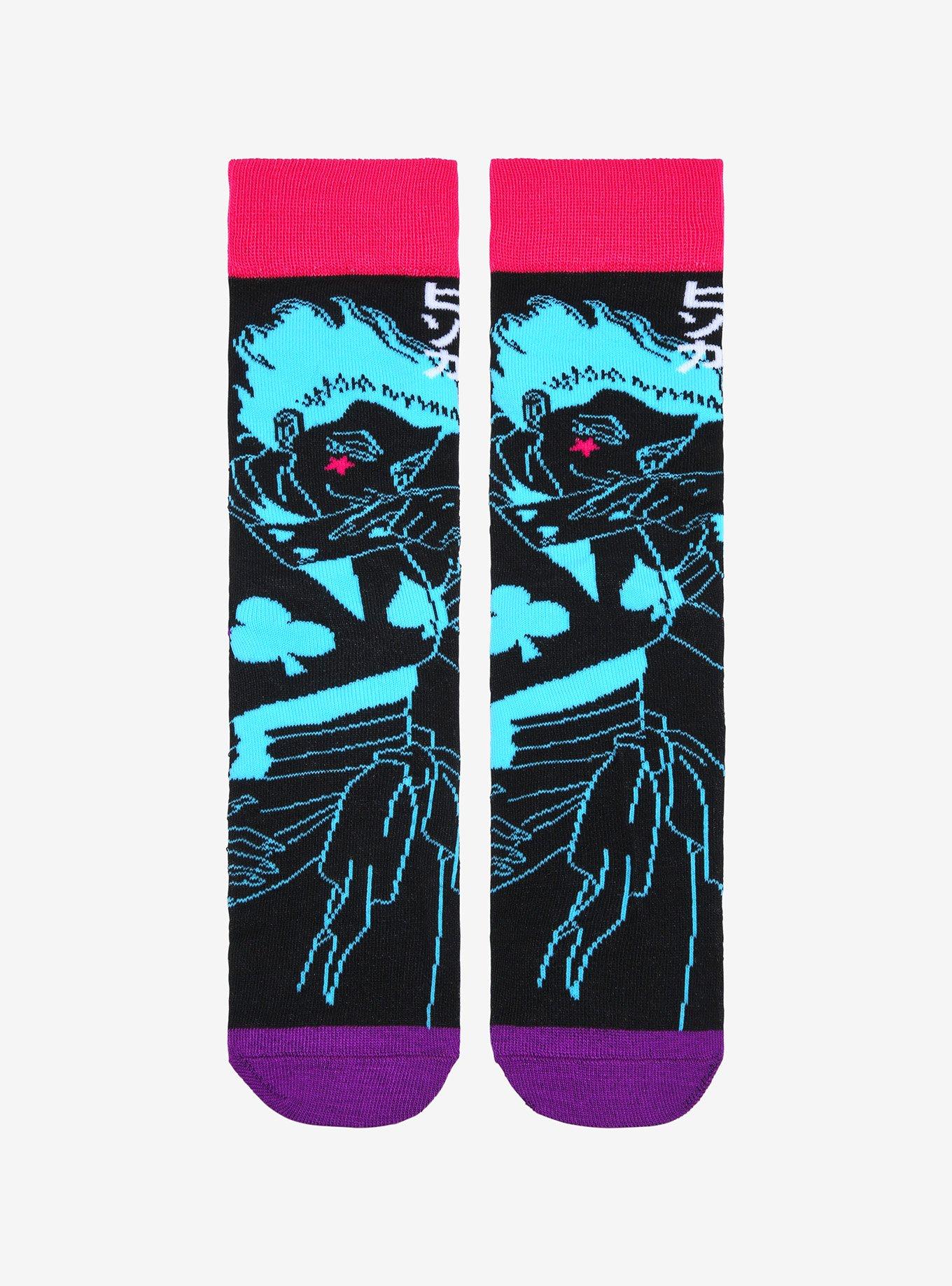 Hunter x Hunter Hisoka Tonal Crew Socks, , alternate