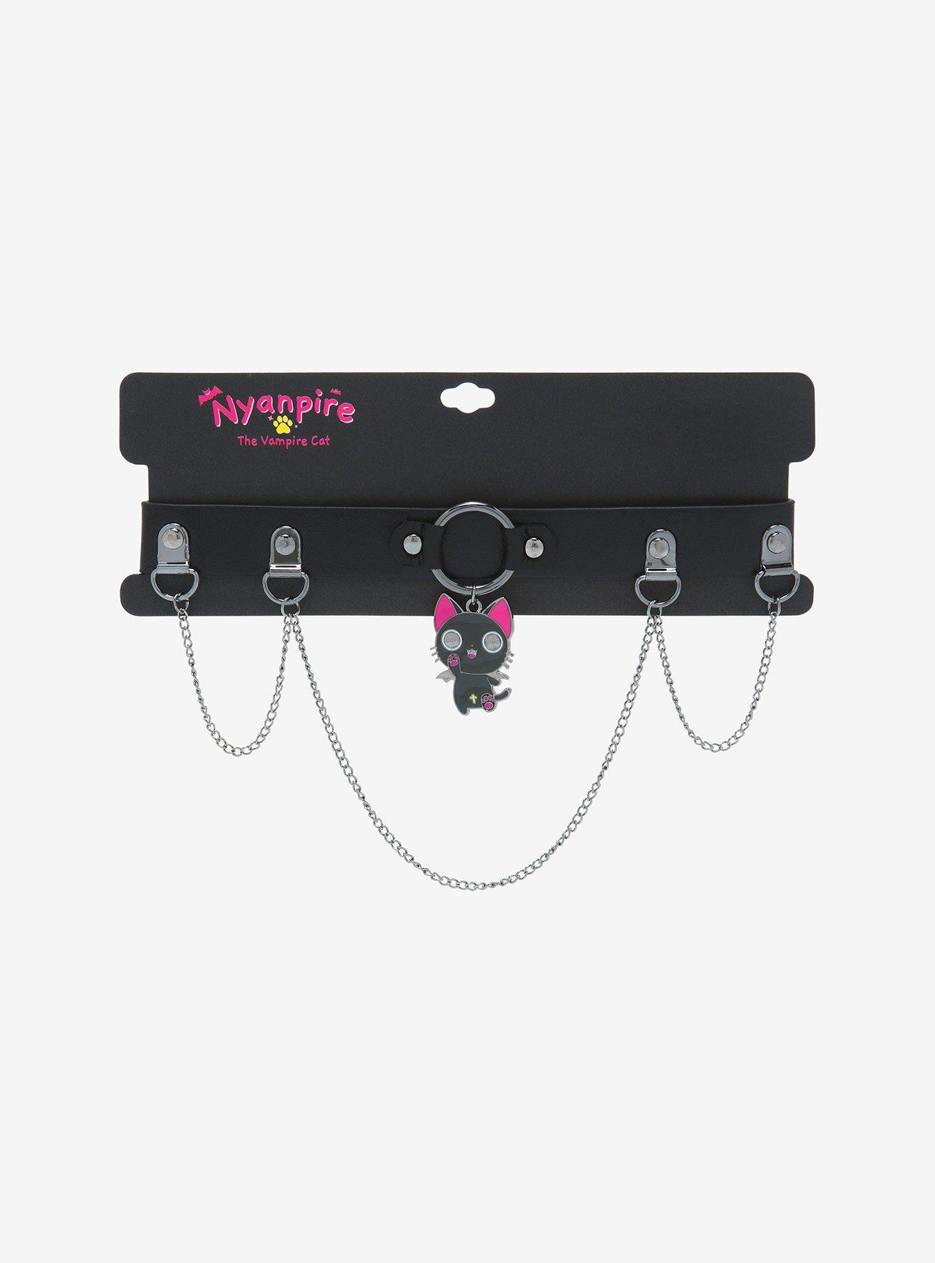 Nyanpire Pendant Black Chain Choker, , alternate