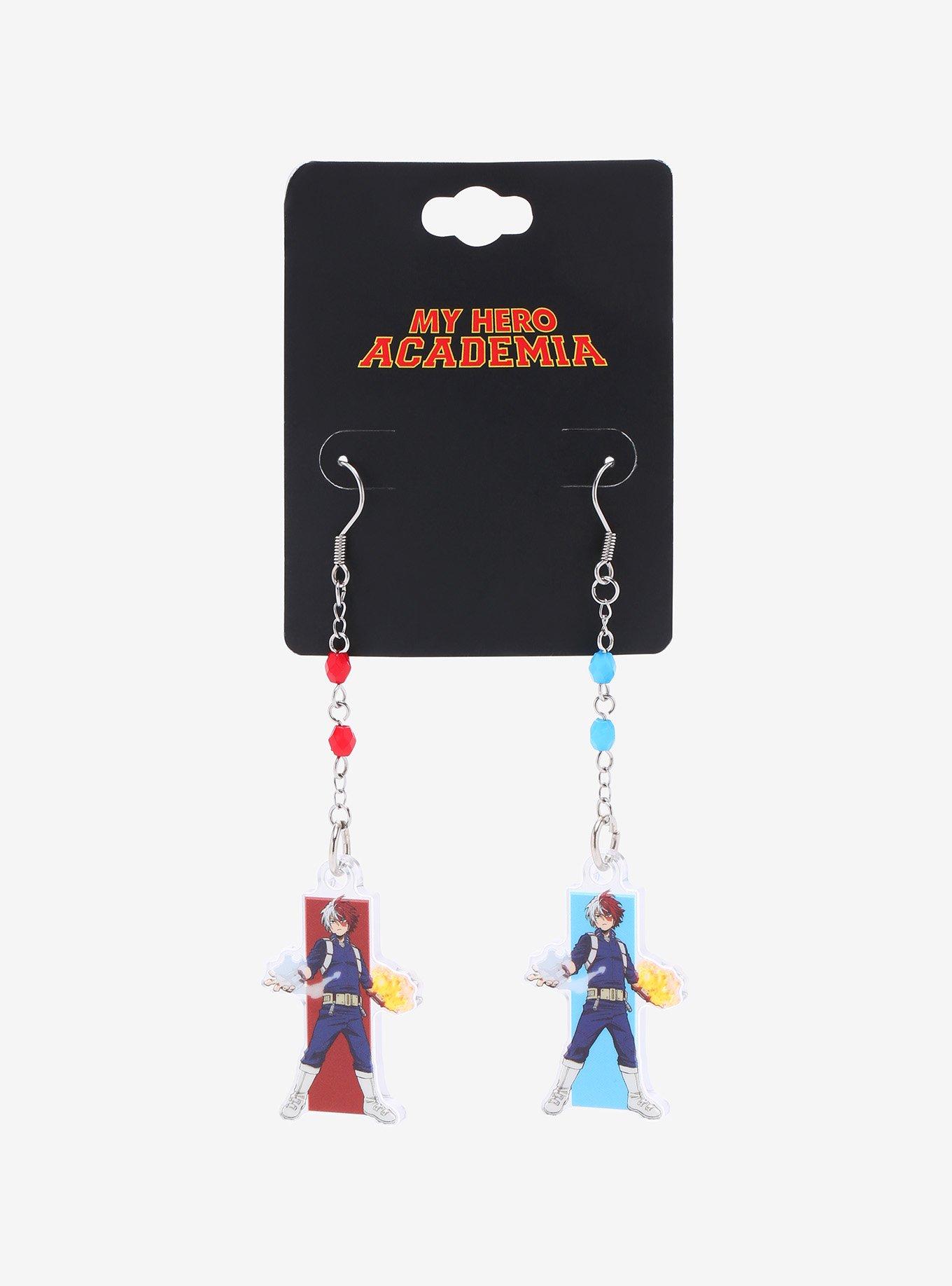 My Hero Academia Todoroki Fire & Ice Mismatch Earrings, , alternate