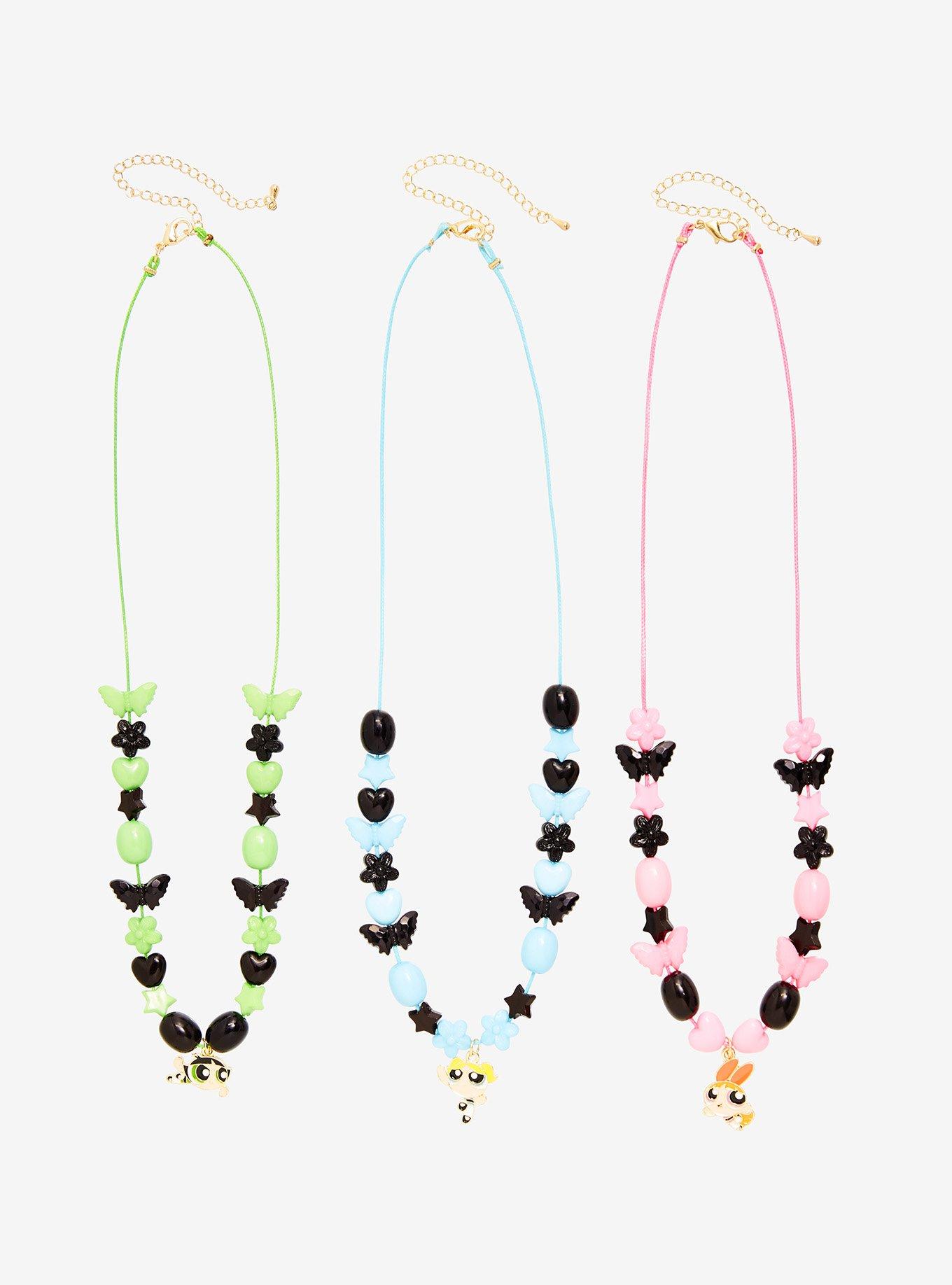 The Powerpuff Girls Trio Beaded Necklace Set, , alternate