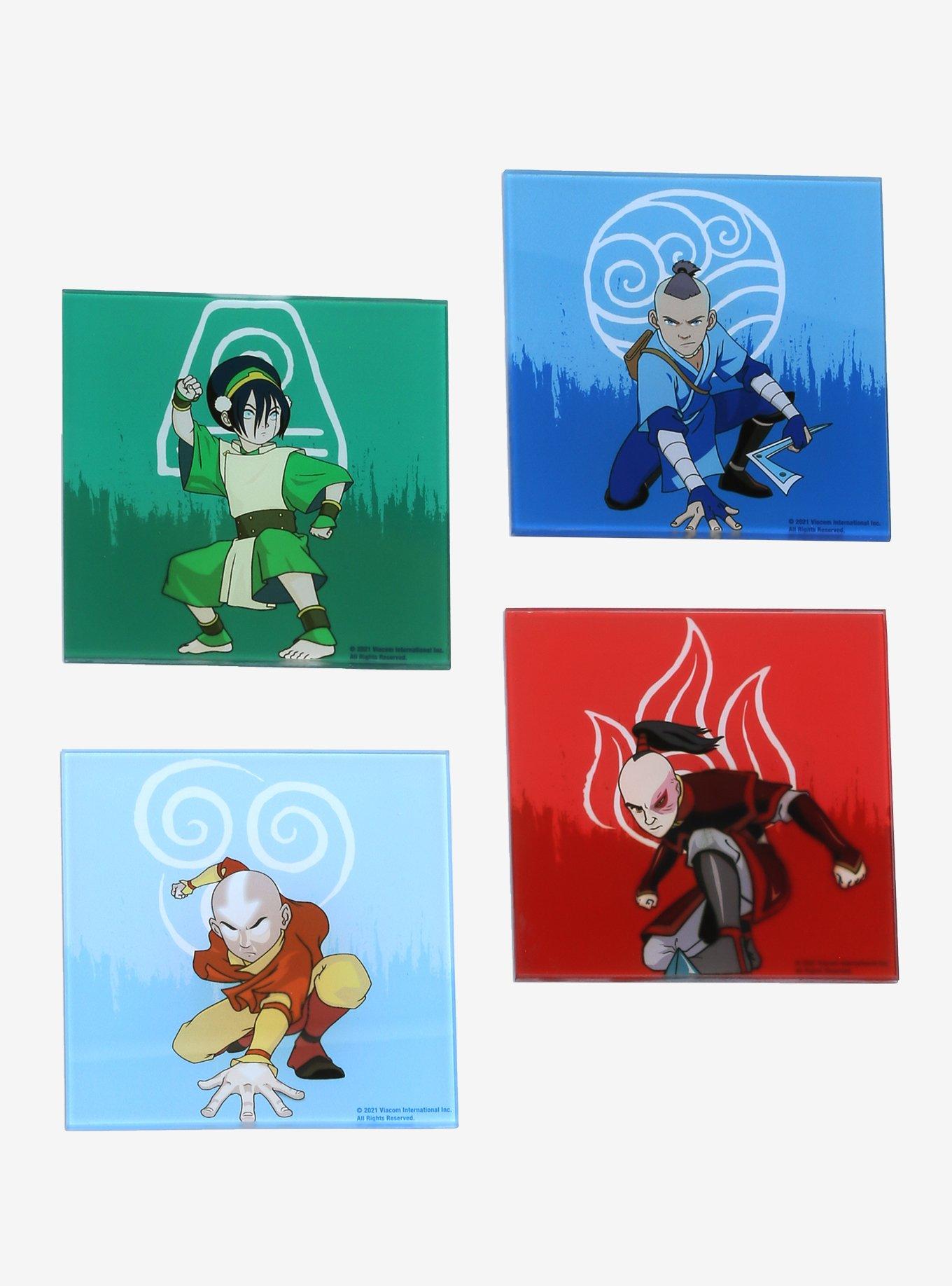 Avatar: The Last Airbender Bending Arts Glass Coaster Set, , alternate
