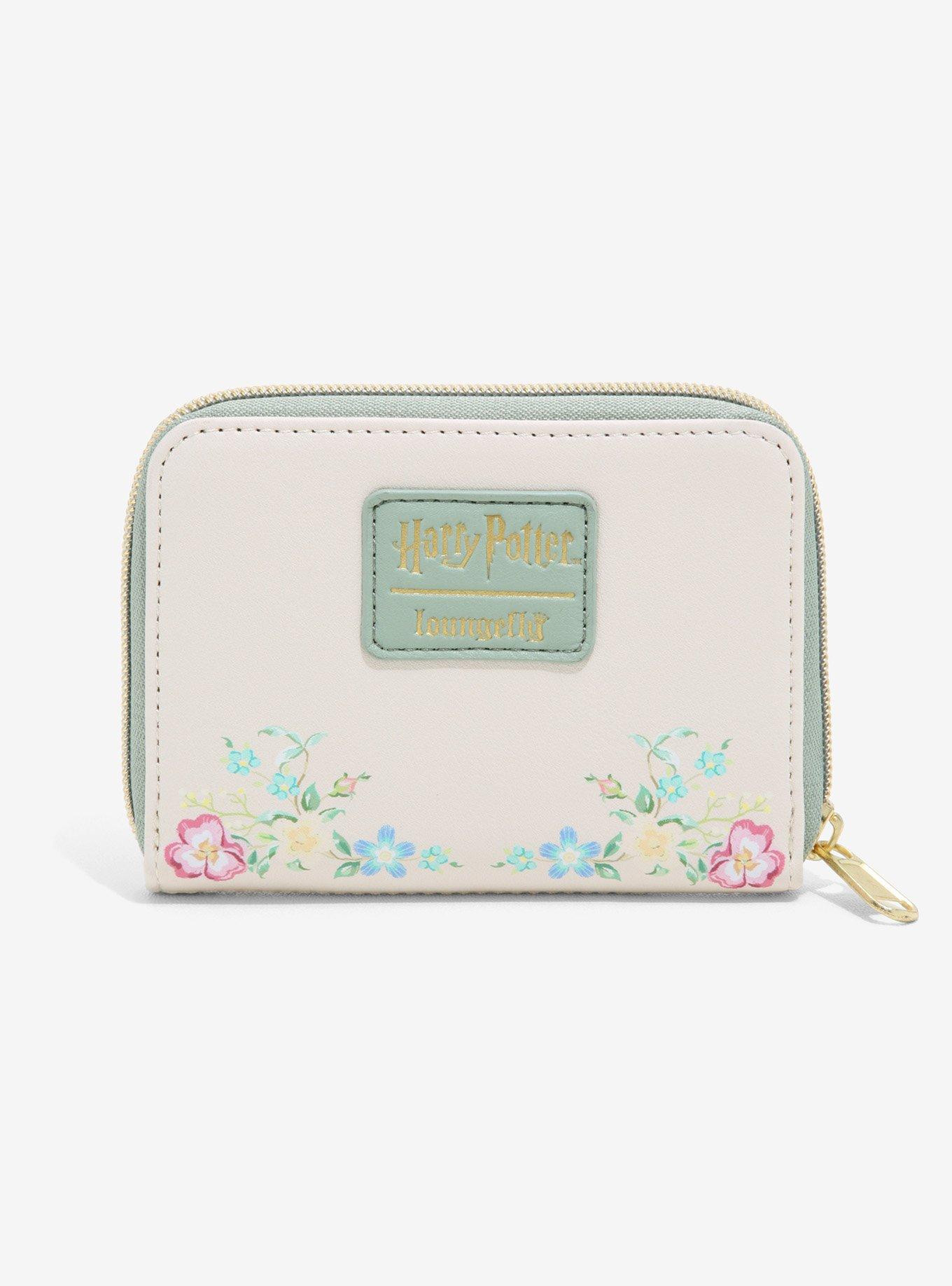 Loungefly Harry Potter Deathly Hallows Floral Mini Zipper Wallet, , alternate