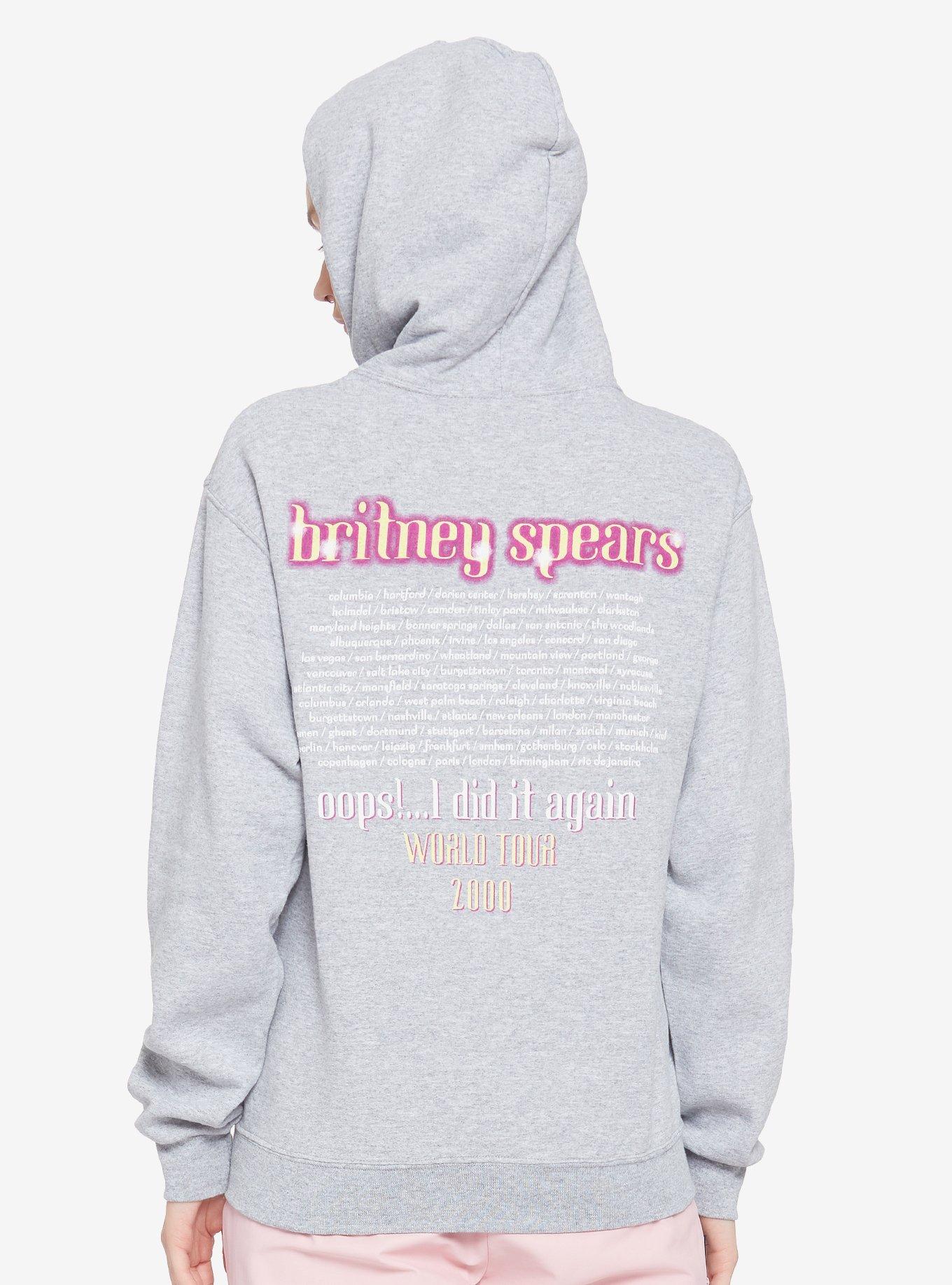 Britney Spears Oops!... I Did It Again Tour Girls Hoodie, GREY HEATHER, alternate