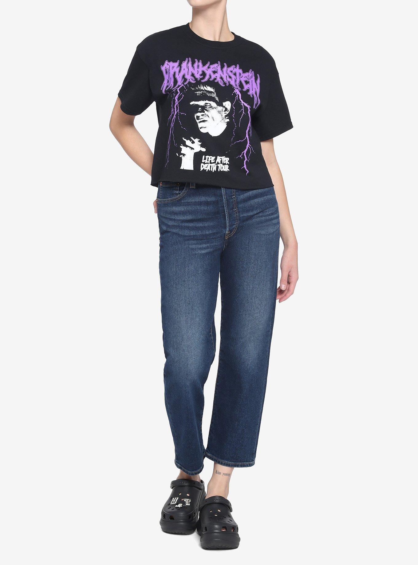 Universal Monsters Frankenstein 1990 Tour Girls Crop T-Shirt, MULTI, alternate