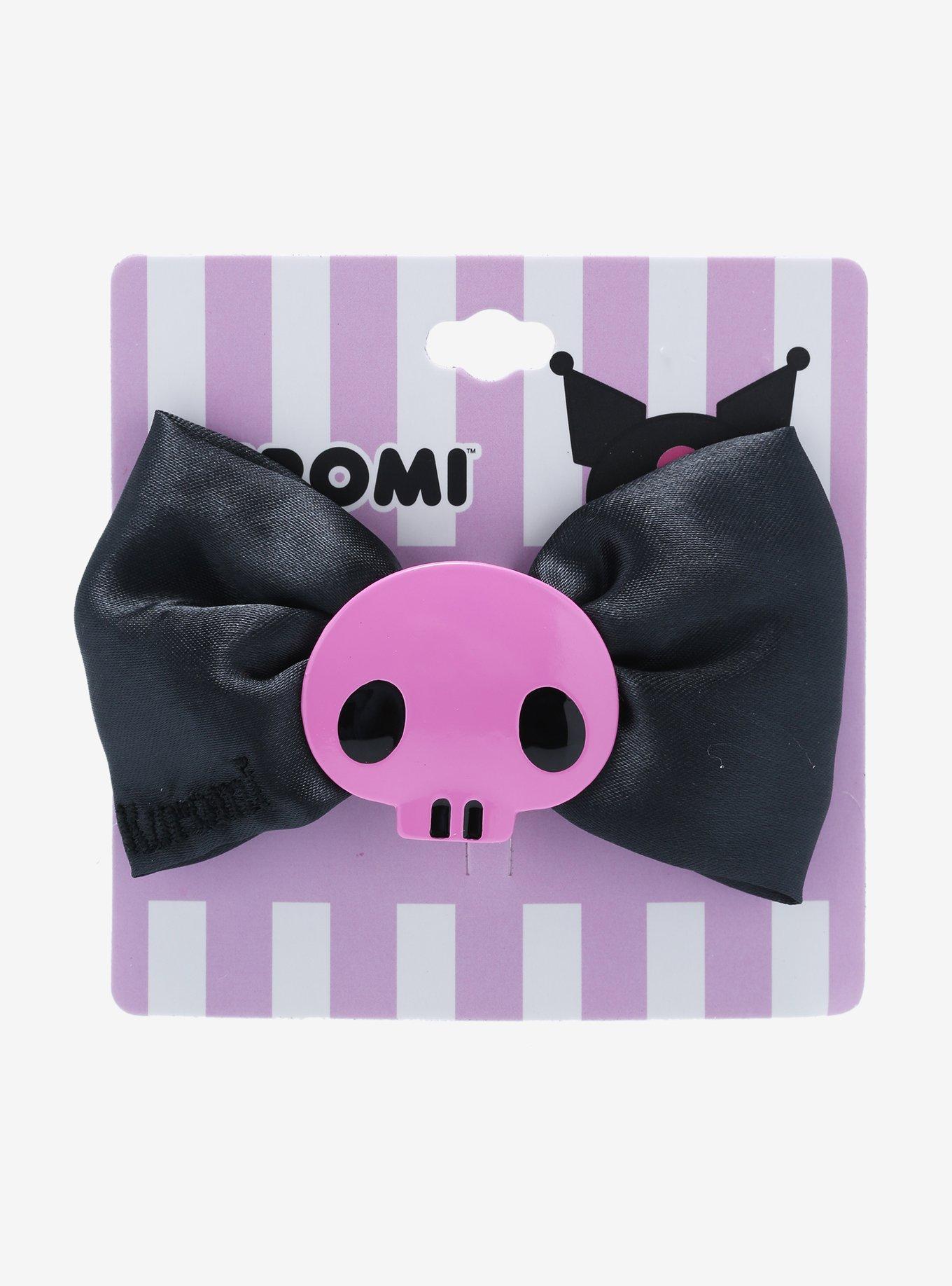 Kuromi Pink Skull Hair Bow, , alternate