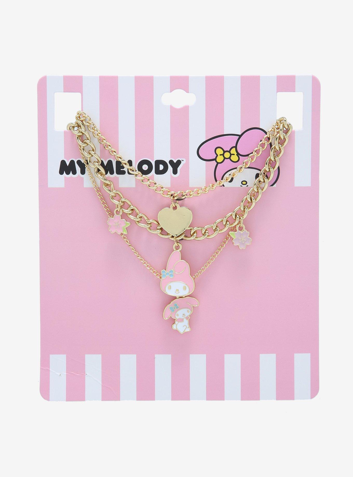 My Melody Sakura Layering Chain Necklace Set, , alternate